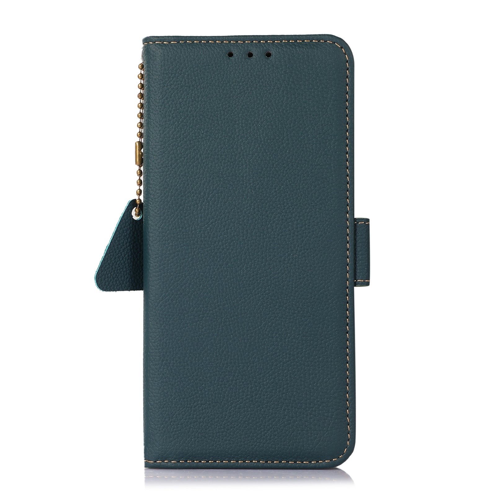 For Redmi 14C 4G Side-Magnetic TJ Genuine Leather RFID Phone Case(Green)