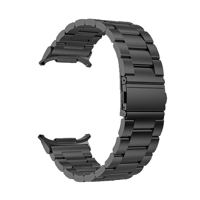 For Samsung Galaxy Watch Ultra 47mm Three Beads Steel Watch Band(Black)