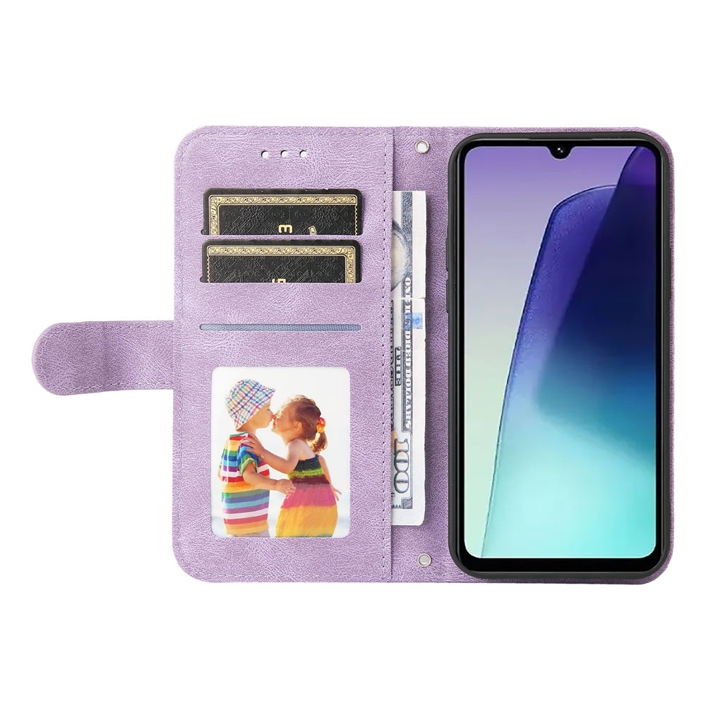 For Redmi 14C 4G Skin Feel Life Tree Metal Button Leather Phone Case(Purple)