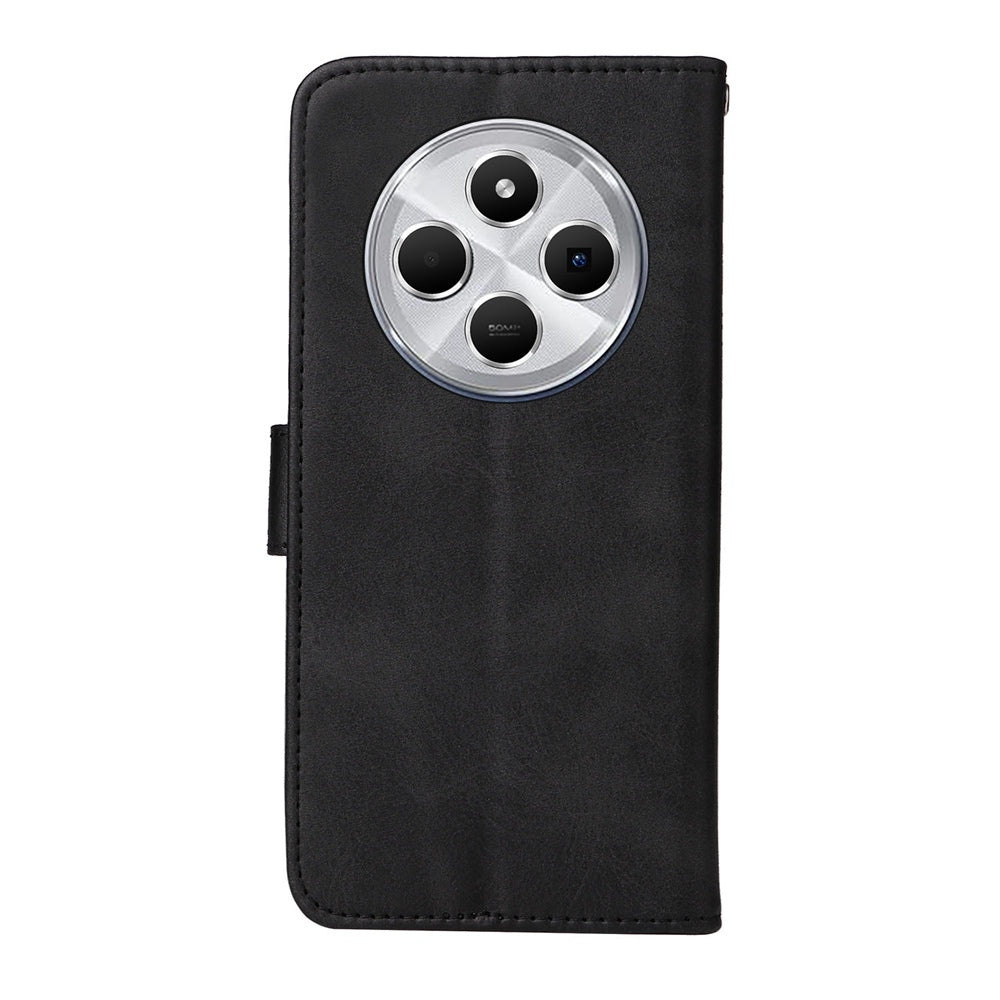 For Redmi 14C 4G Classic Calf Texture Flip Leather Phone Case(Black)