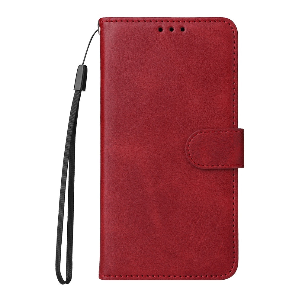 For Redmi 14C 4G Classic Calf Texture Flip Leather Phone Case(Red)