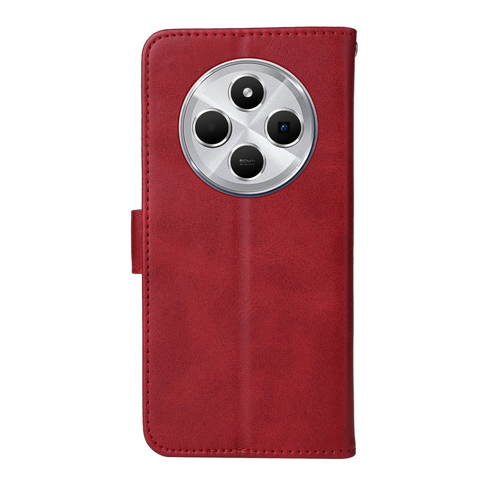 For Redmi 14C 4G Classic Calf Texture Flip Leather Phone Case(Red)