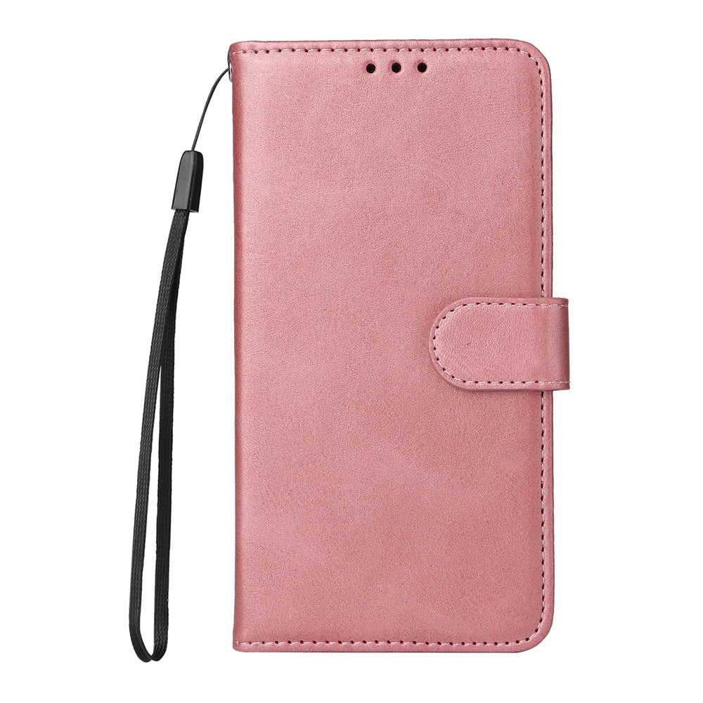 For Redmi 14C 4G Classic Calf Texture Flip Leather Phone Case(Rose Gold)