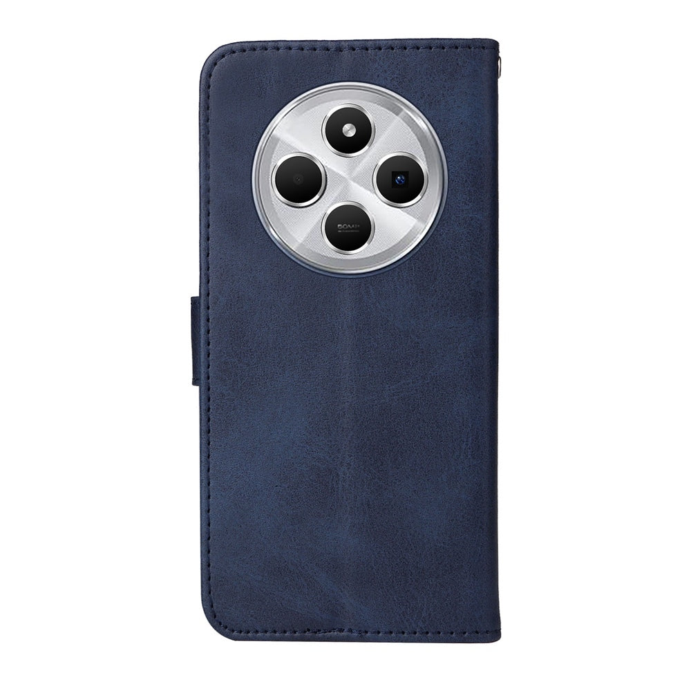 For Redmi 14C 4G Classic Calf Texture Flip Leather Phone Case(Blue)