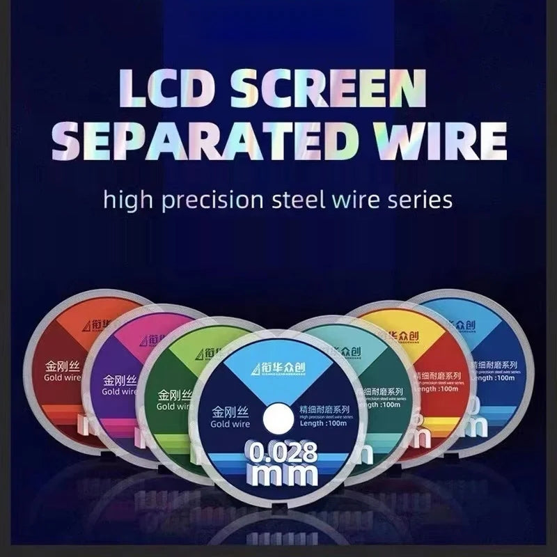 0.035mm x 100m Curved LCD Screen Separation Diamond Wire