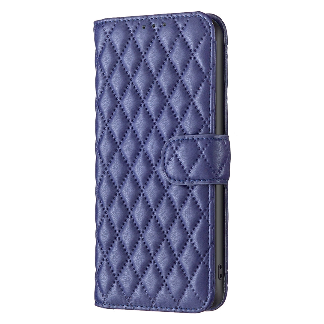 For Redmi 14C 4G Diamond Lattice Wallet Flip Leather Phone Case(Blue)