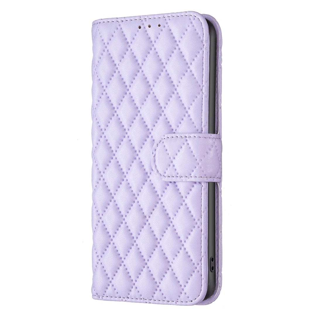 For Redmi 14C 4G Diamond Lattice Wallet Flip Leather Phone Case(Purple)