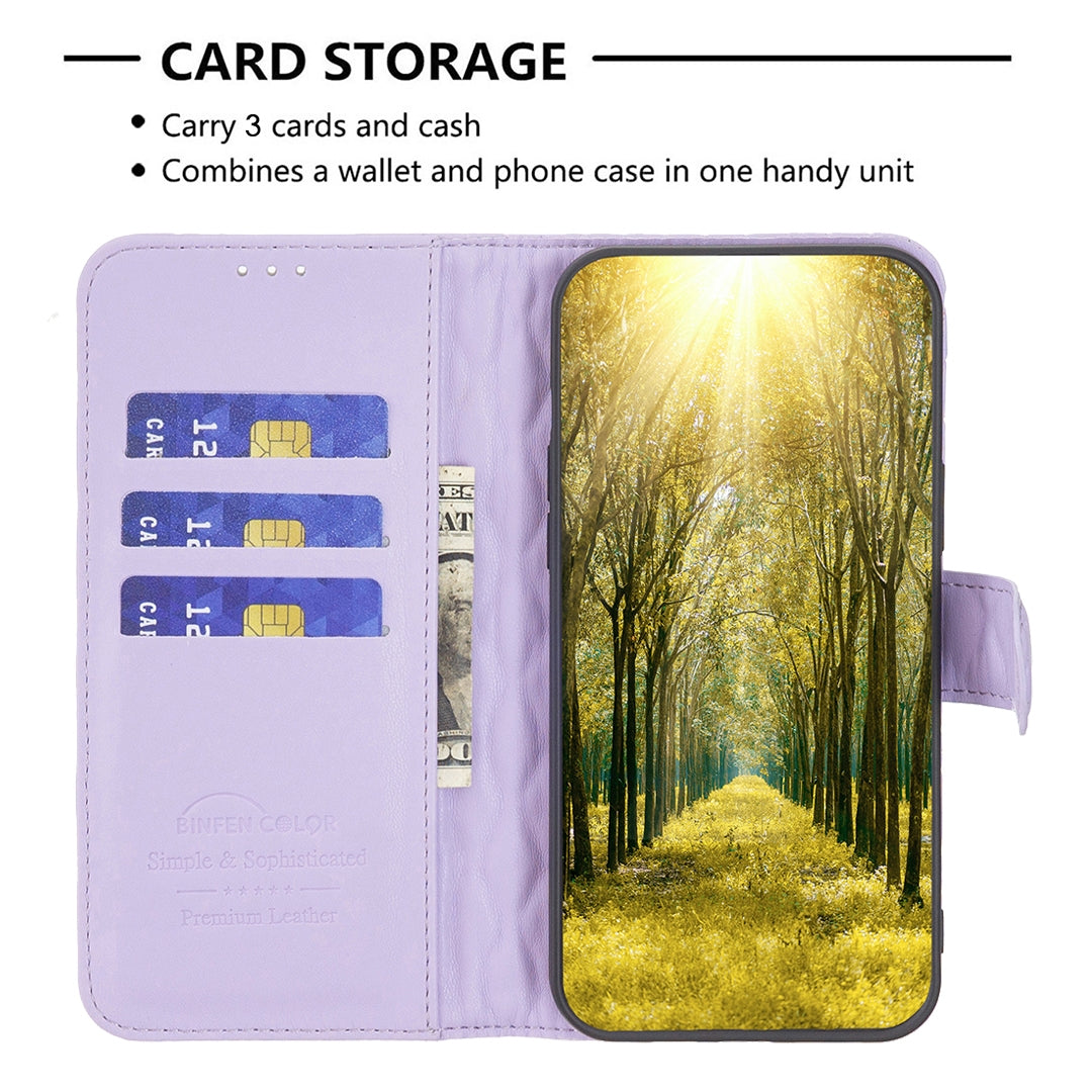 For Redmi 14C 4G Diamond Lattice Wallet Flip Leather Phone Case(Purple)