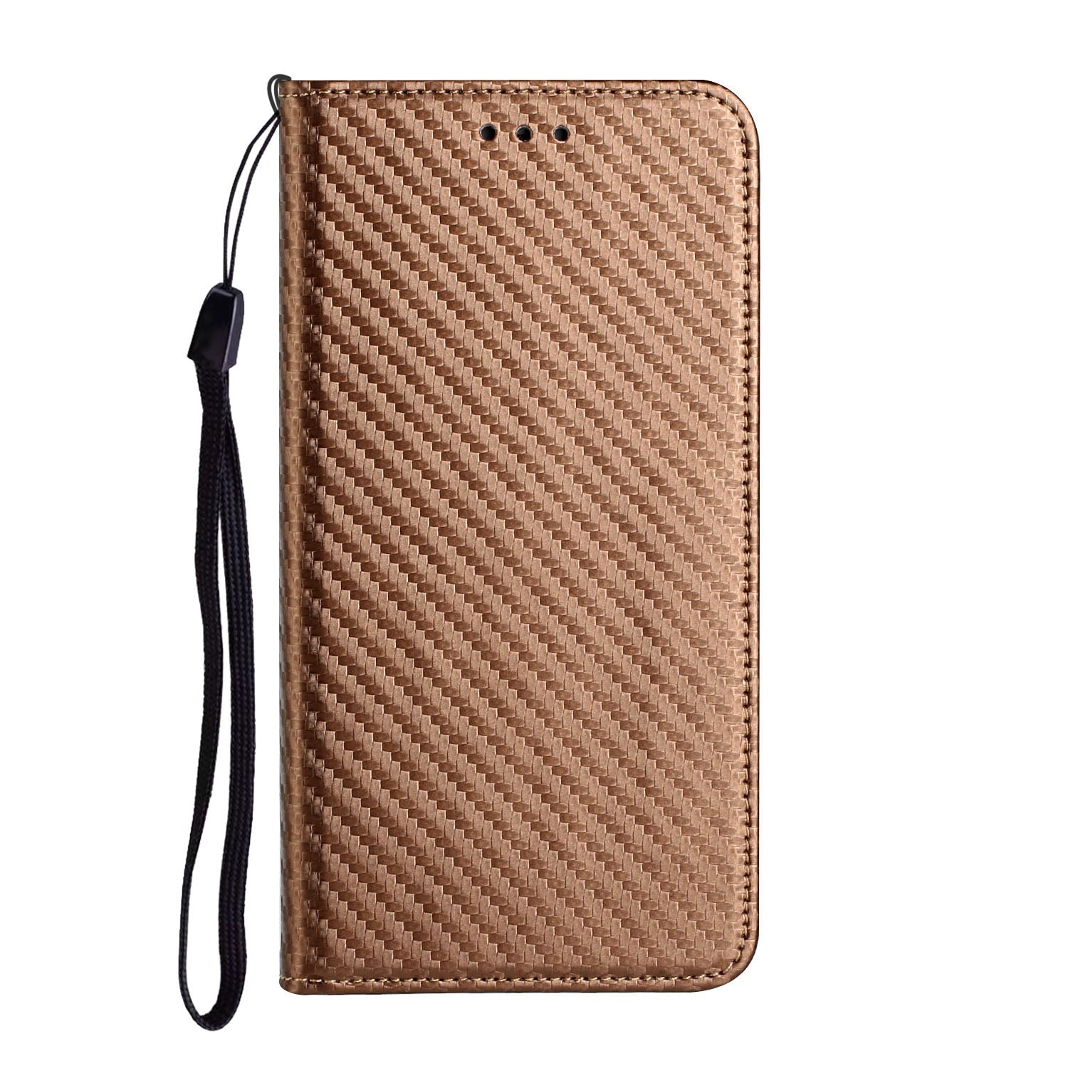 For Redmi 14C 4G Carbon Fiber Texture Magnetic Flip Leather Phone Case(Brown)