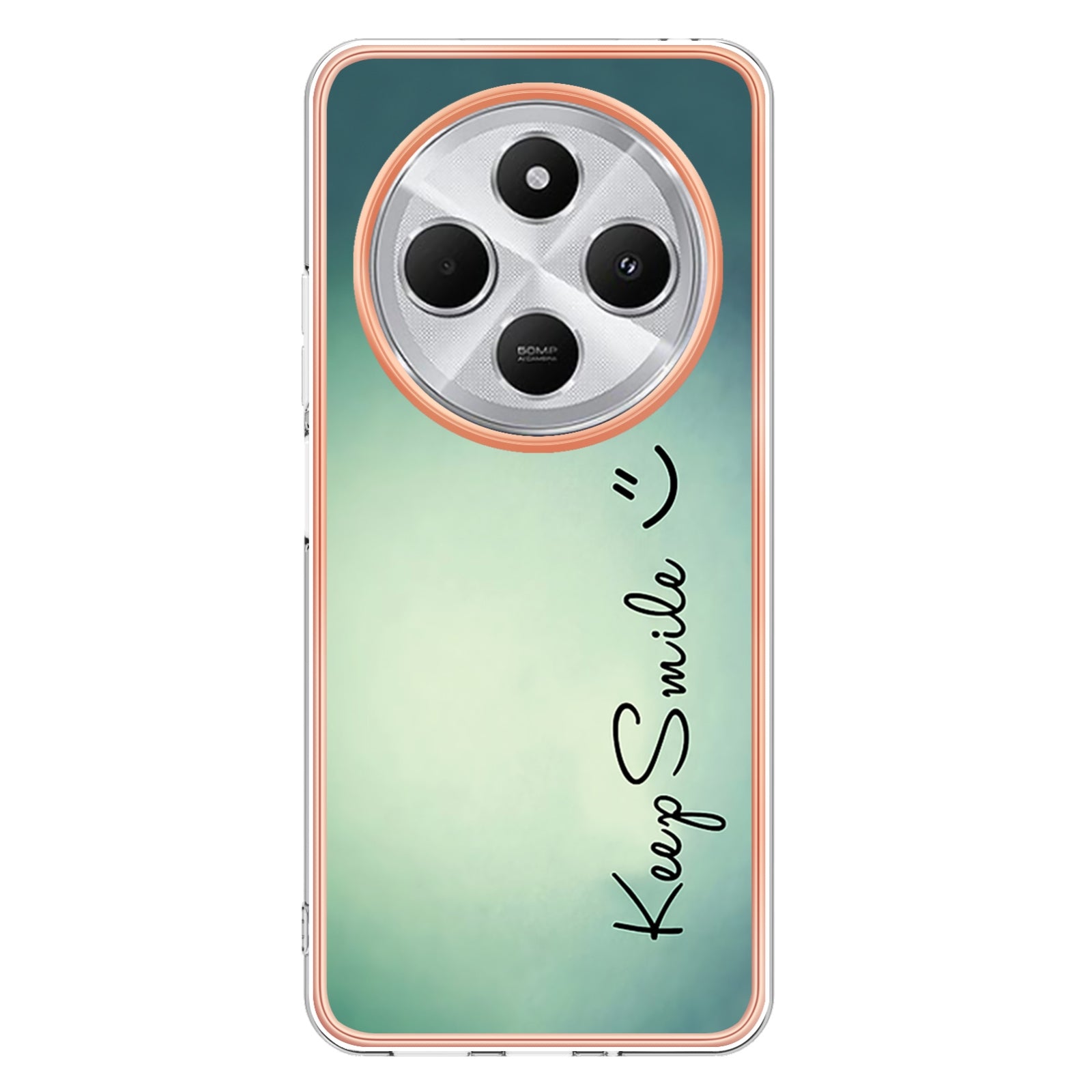 For Redmi 14C 4G Electroplating Marble Dual-side IMD Phone Case(Smile)