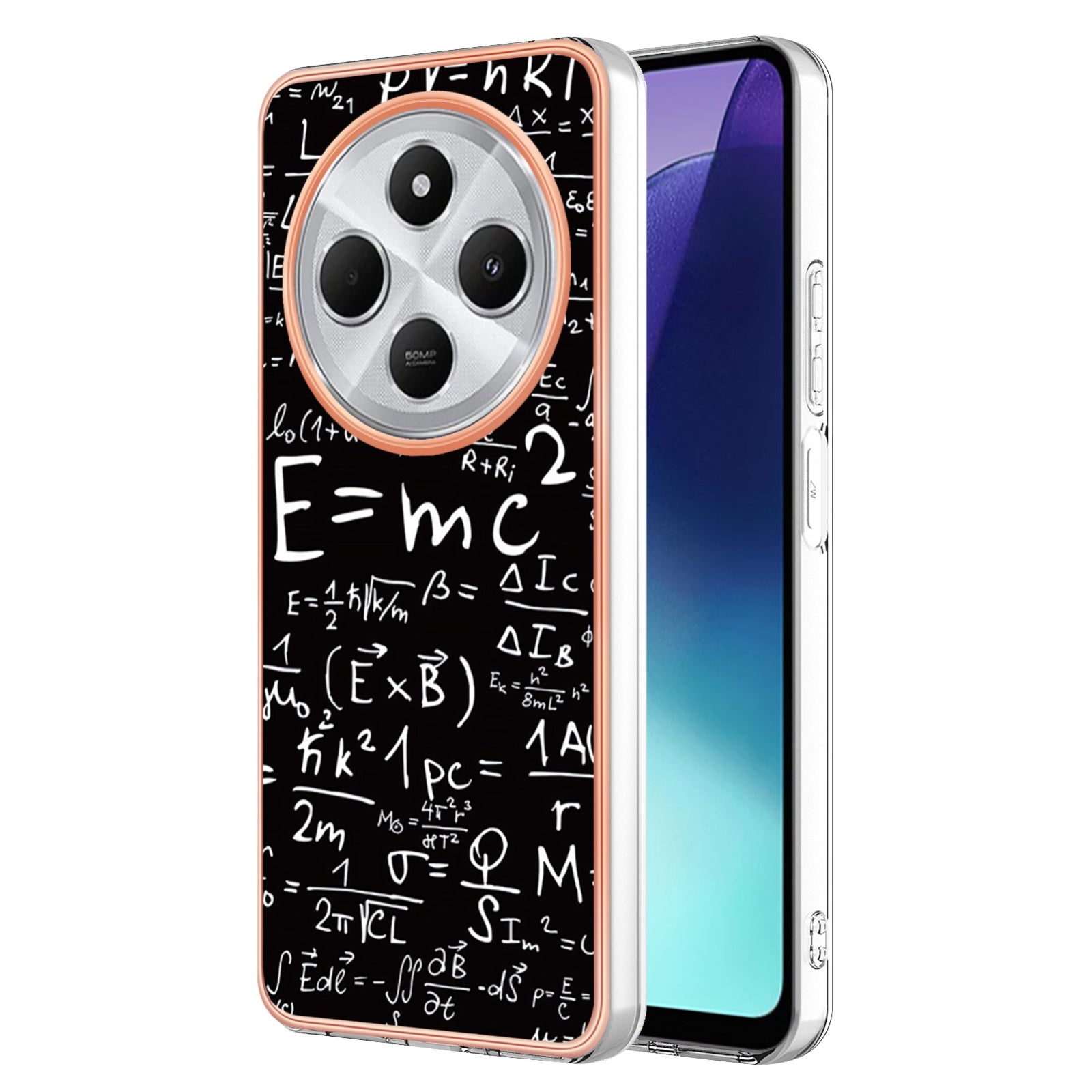 For Redmi 14C 4G Electroplating Marble Dual-side IMD Phone Case(Equation)