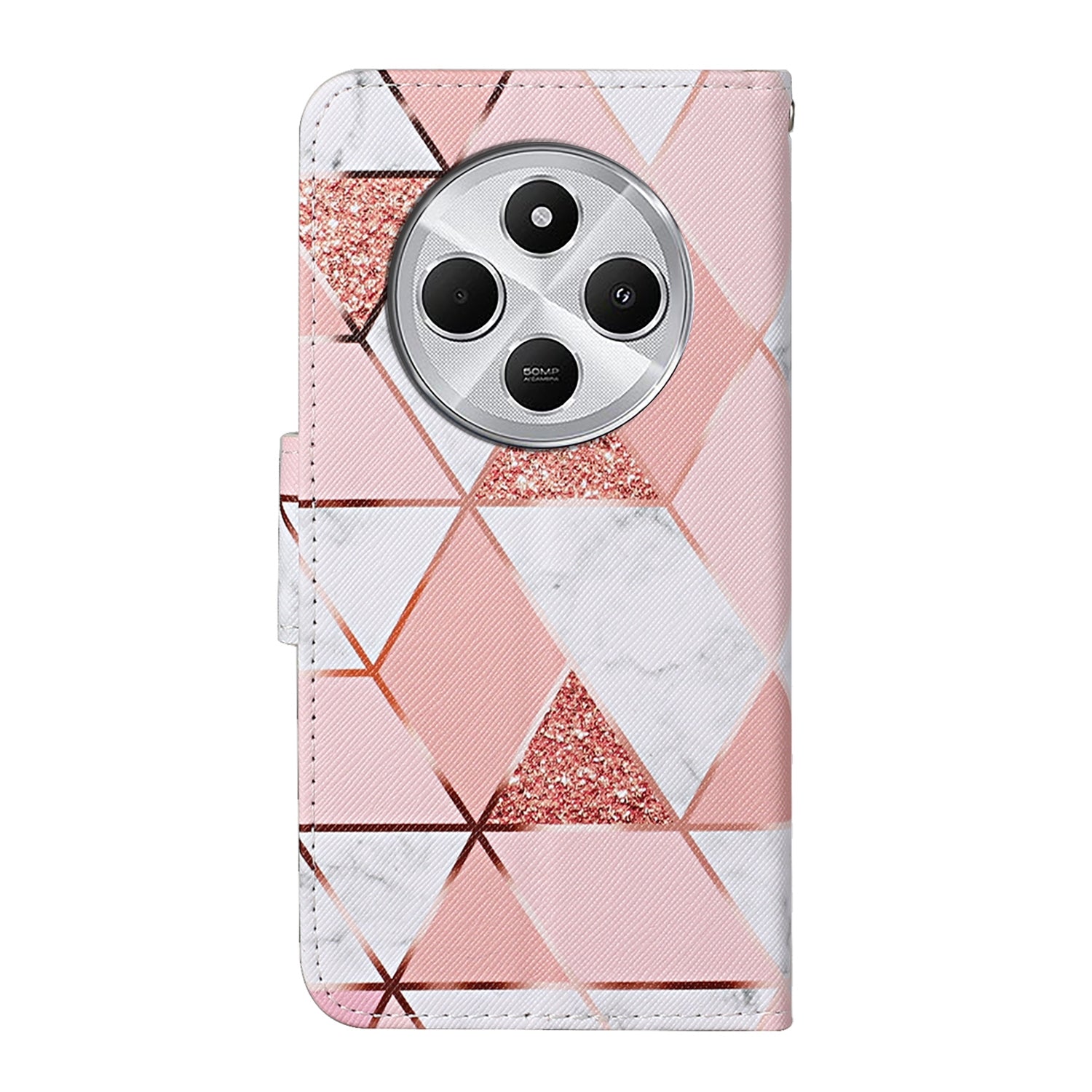 For Redmi 14C 4G Colored Drawing Pattern Leather Phone Case(Marble)