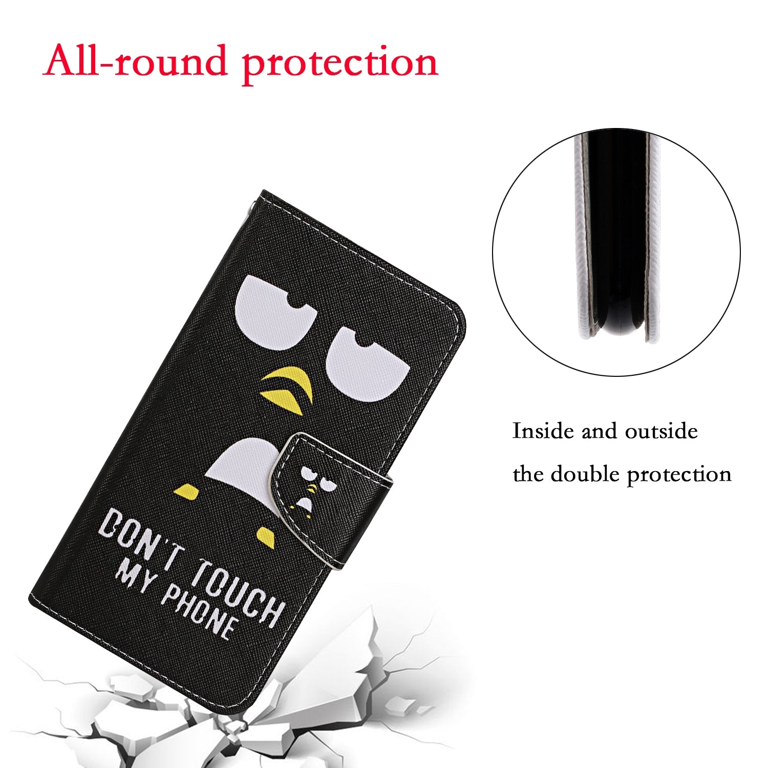 For Redmi 14C 4G Colored Drawing Pattern Leather Phone Case(Penguin)