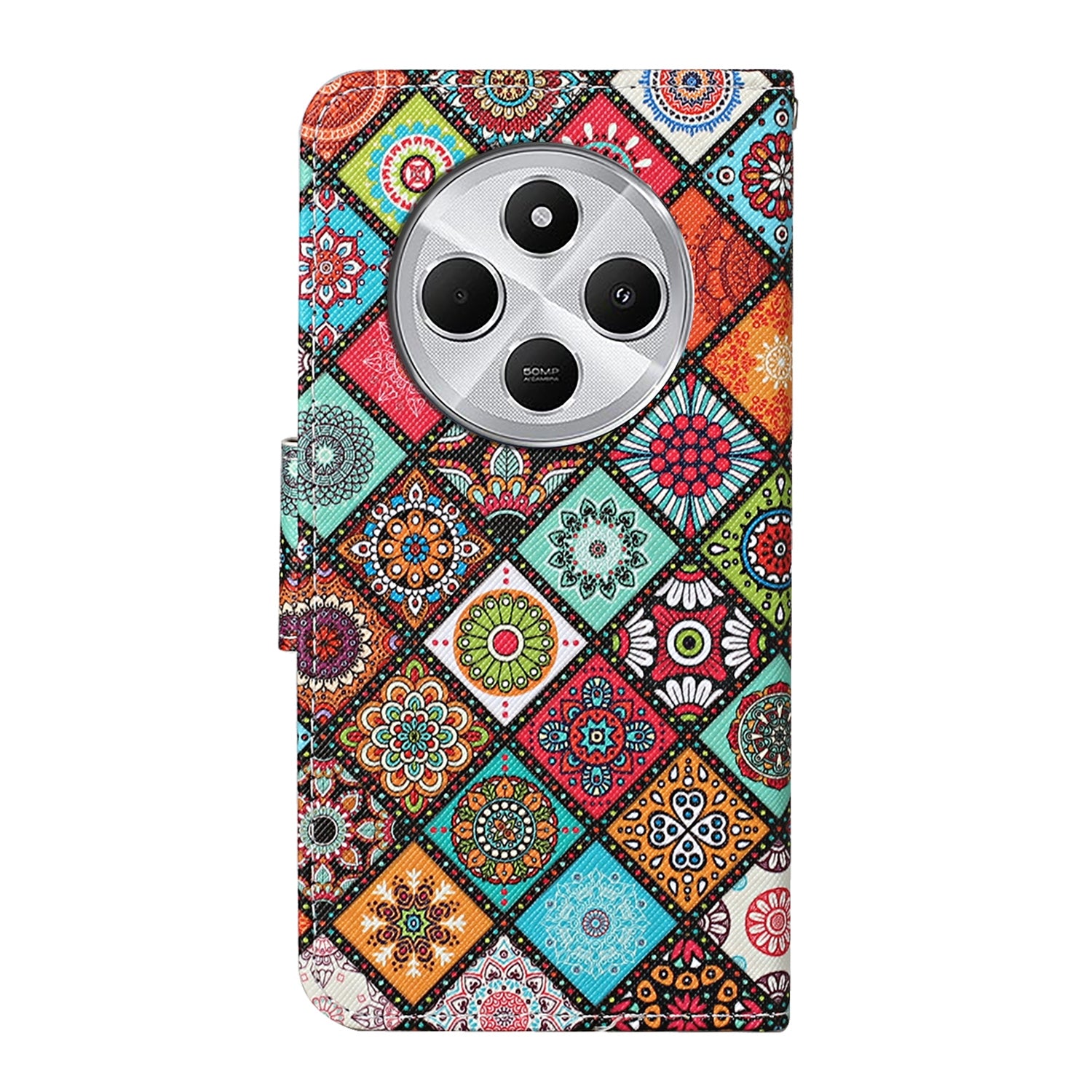 For Redmi 14C 4G Colored Drawing Pattern Leather Phone Case(Ethnic Style)