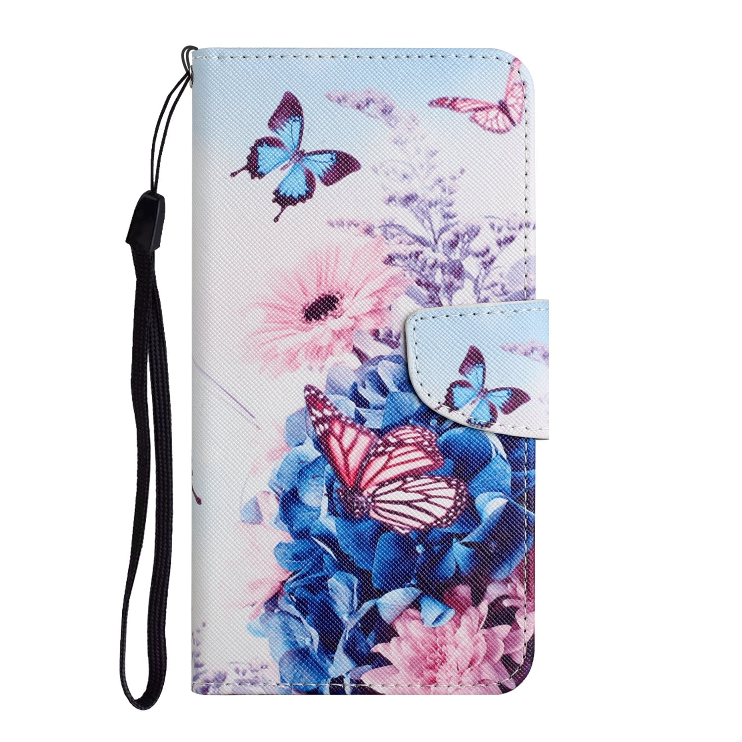 For Redmi 14C 4G Colored Drawing Pattern Leather Phone Case(Purple Butterfly)