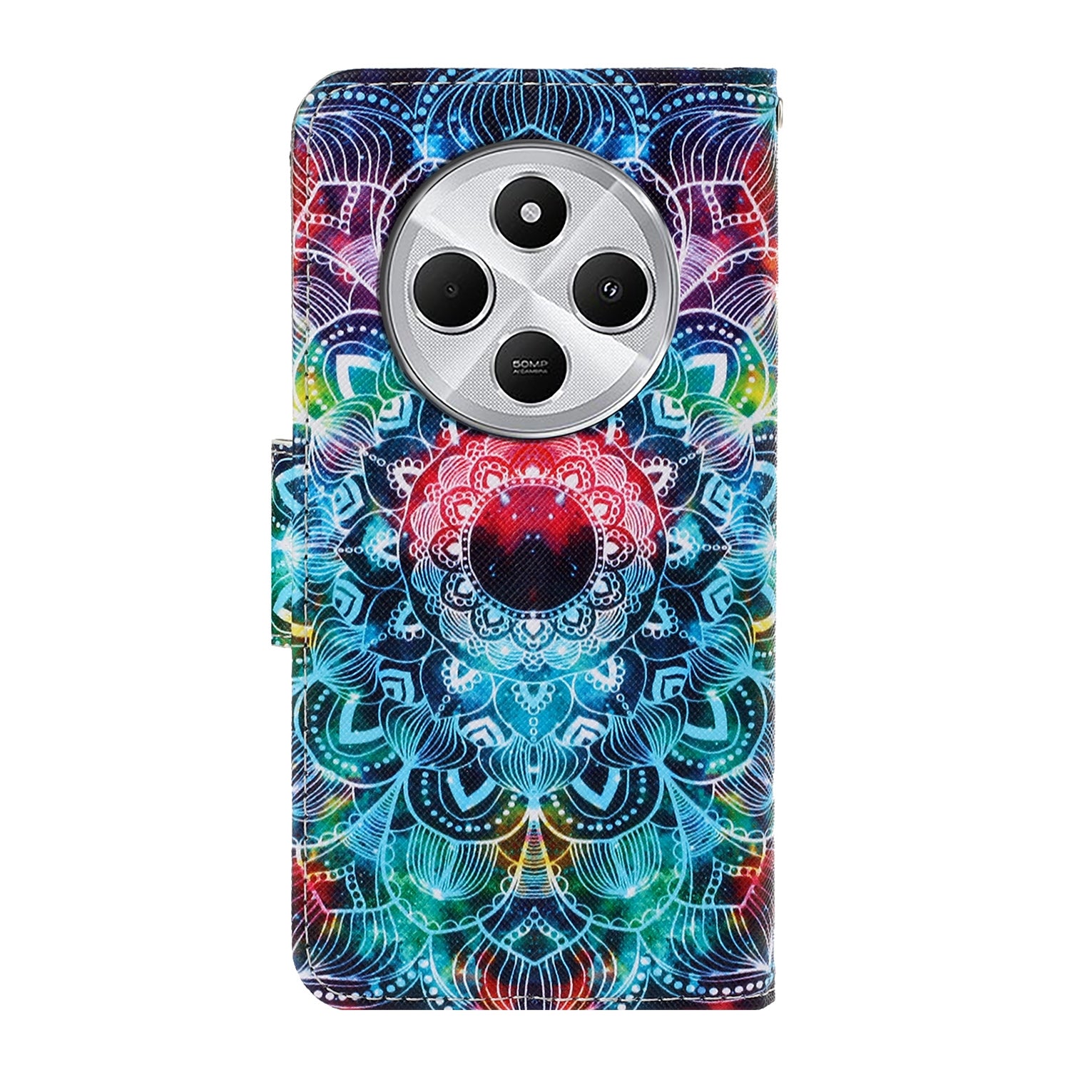 For Redmi 14C 4G Colored Drawing Pattern Leather Phone Case(Mandala)