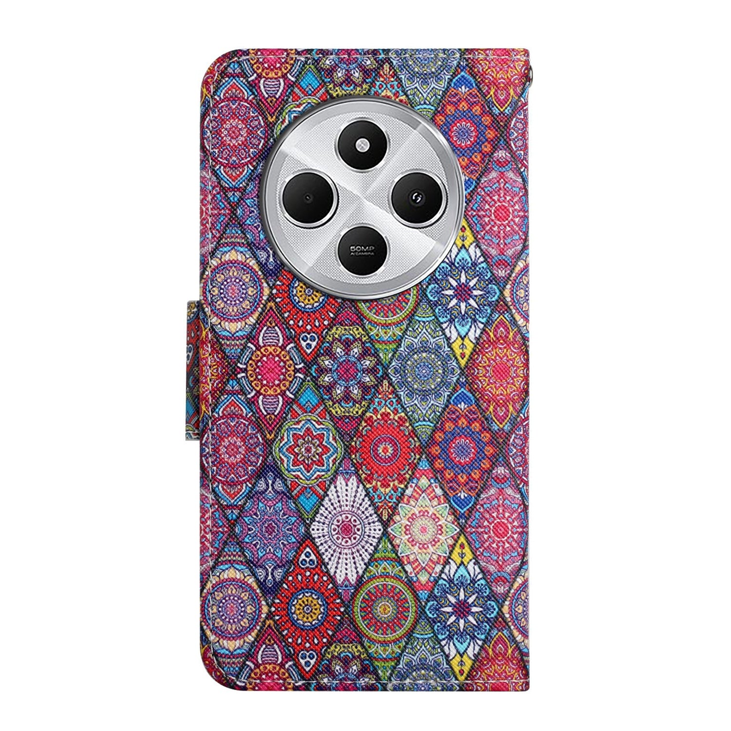 For Redmi 14C 4G Colored Drawing Pattern Leather Phone Case(Diamond Kaleidoscope)