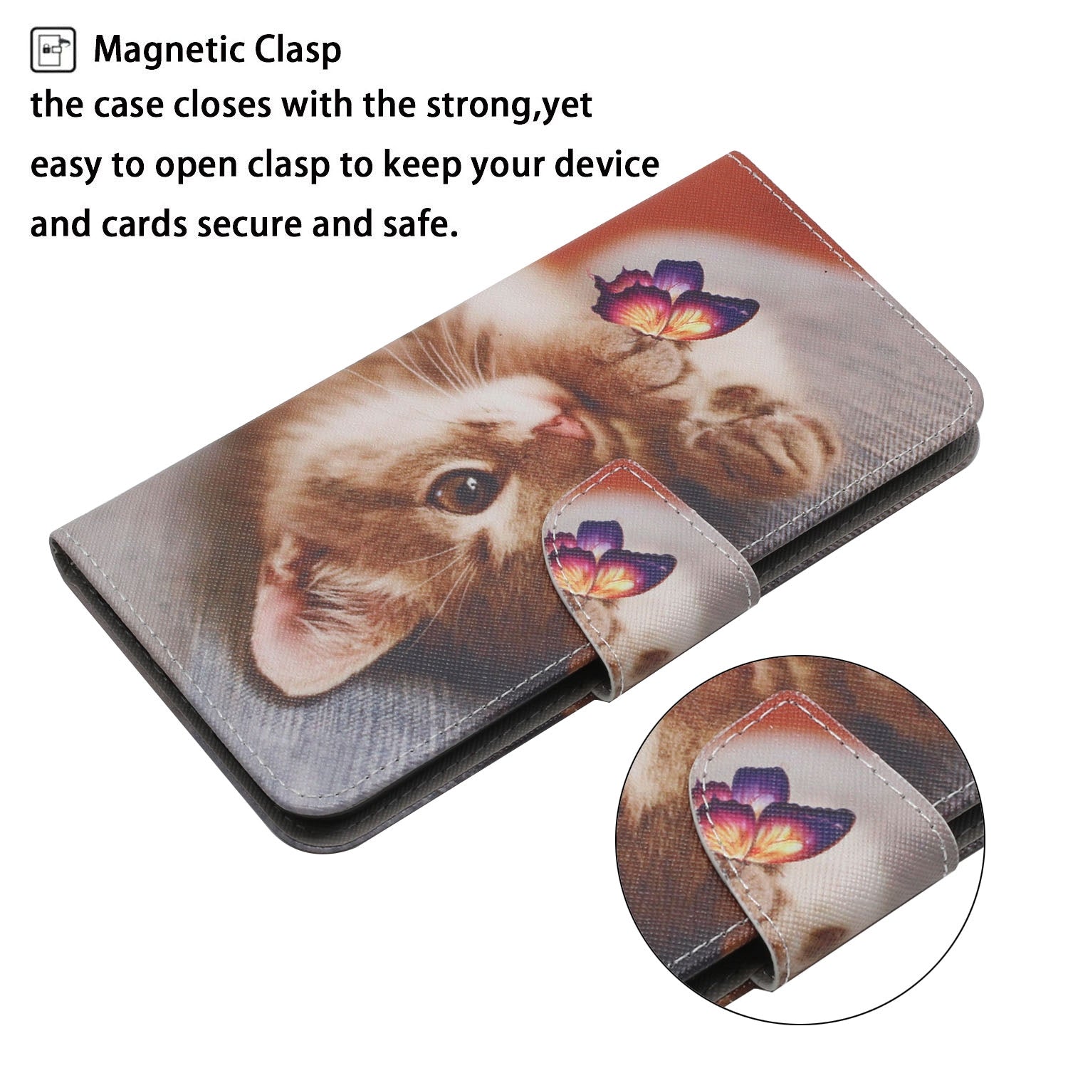 For Redmi 14C 4G Colored Drawing Pattern Leather Phone Case(Butterfly Cat)