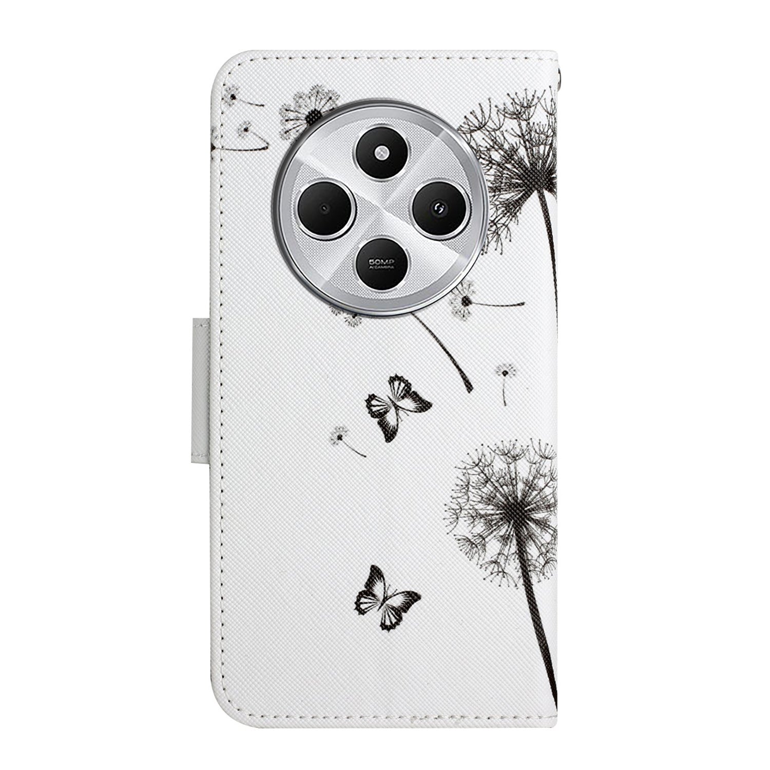 For Redmi 14C 4G Colored Drawing Pattern Leather Phone Case(Dandelion)