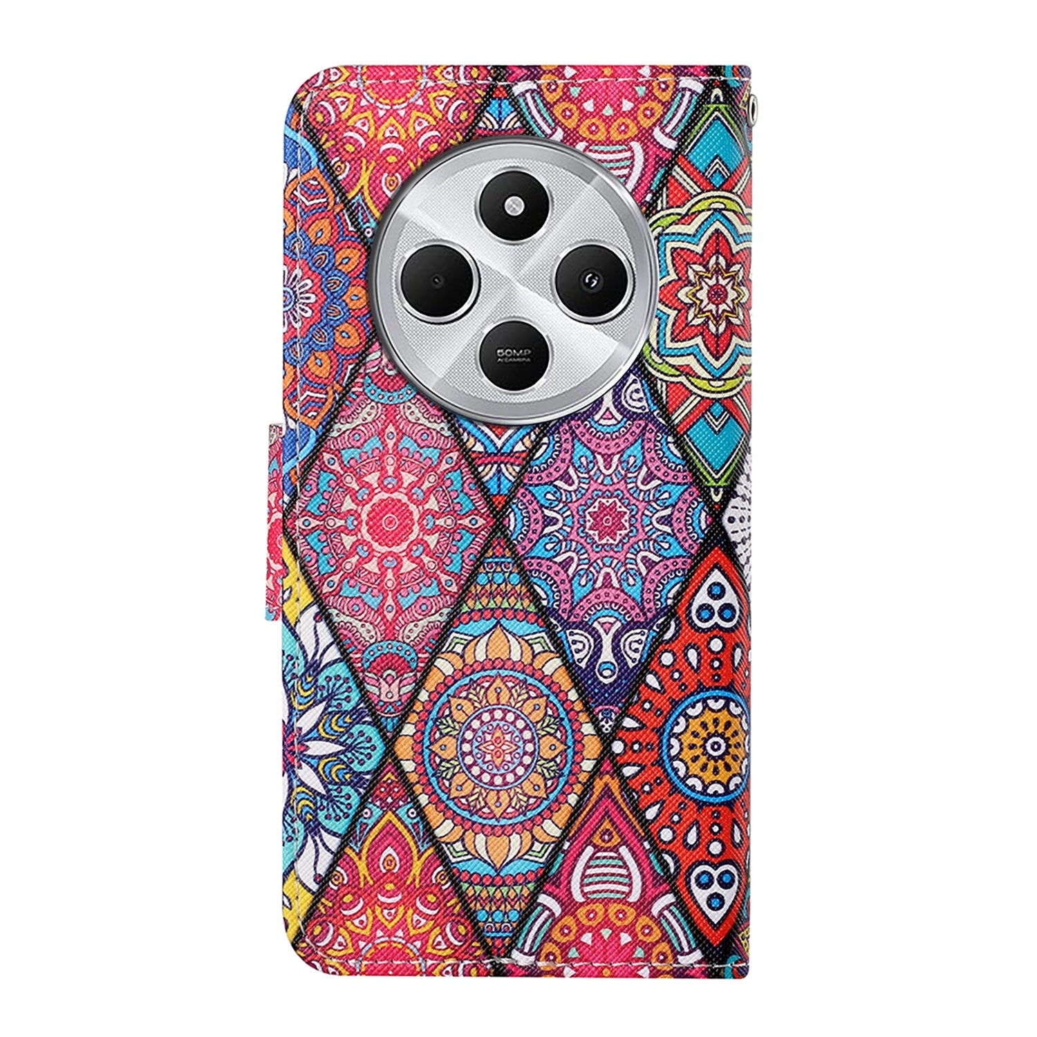 For Redmi 14C 4G Colored Drawing Pattern Leather Phone Case(Diamond Totem)