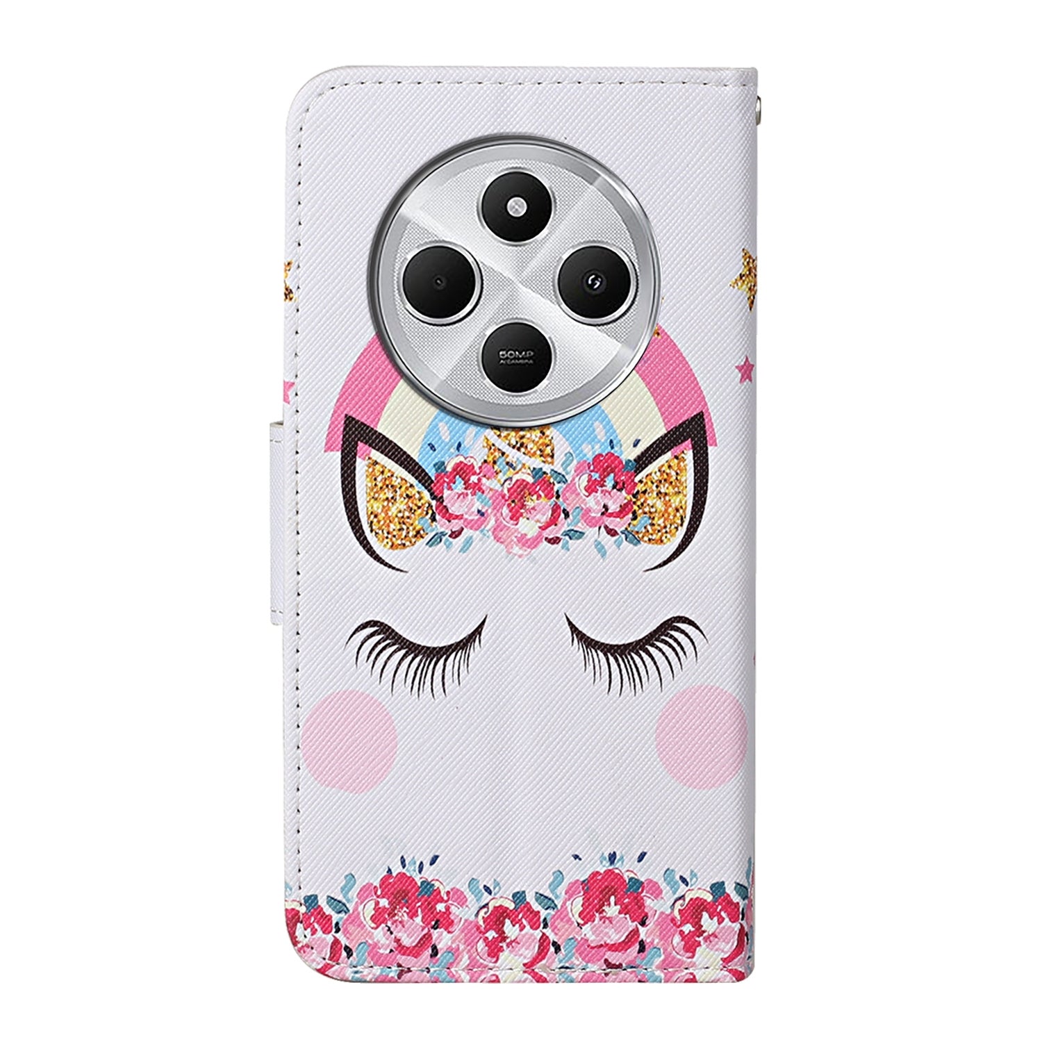 For Redmi 14C 4G Colored Drawing Pattern Leather Phone Case(Crown)