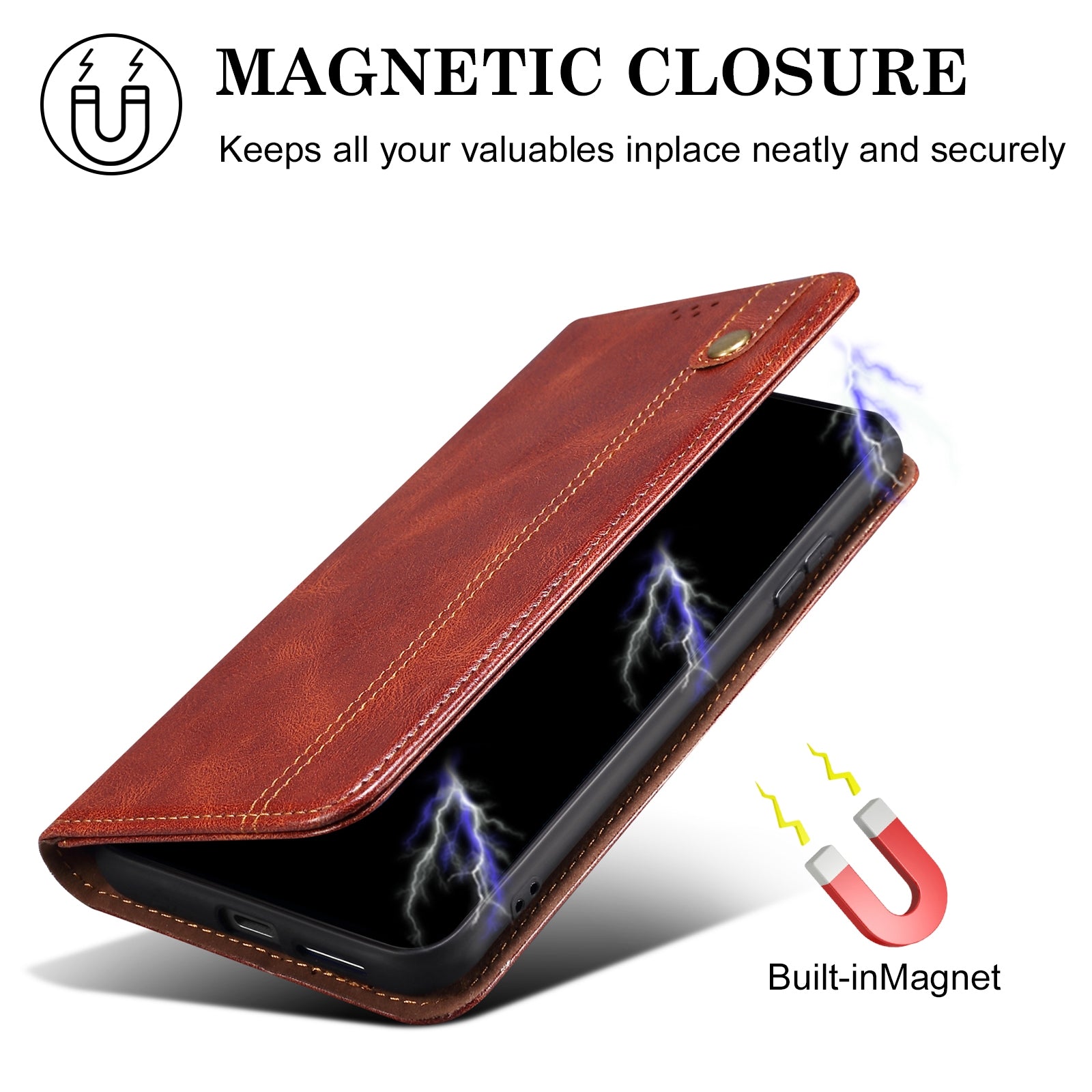 For Redmi 14C 4G Oil Wax Crazy Horse Texture Leather Phone Case(Brown)