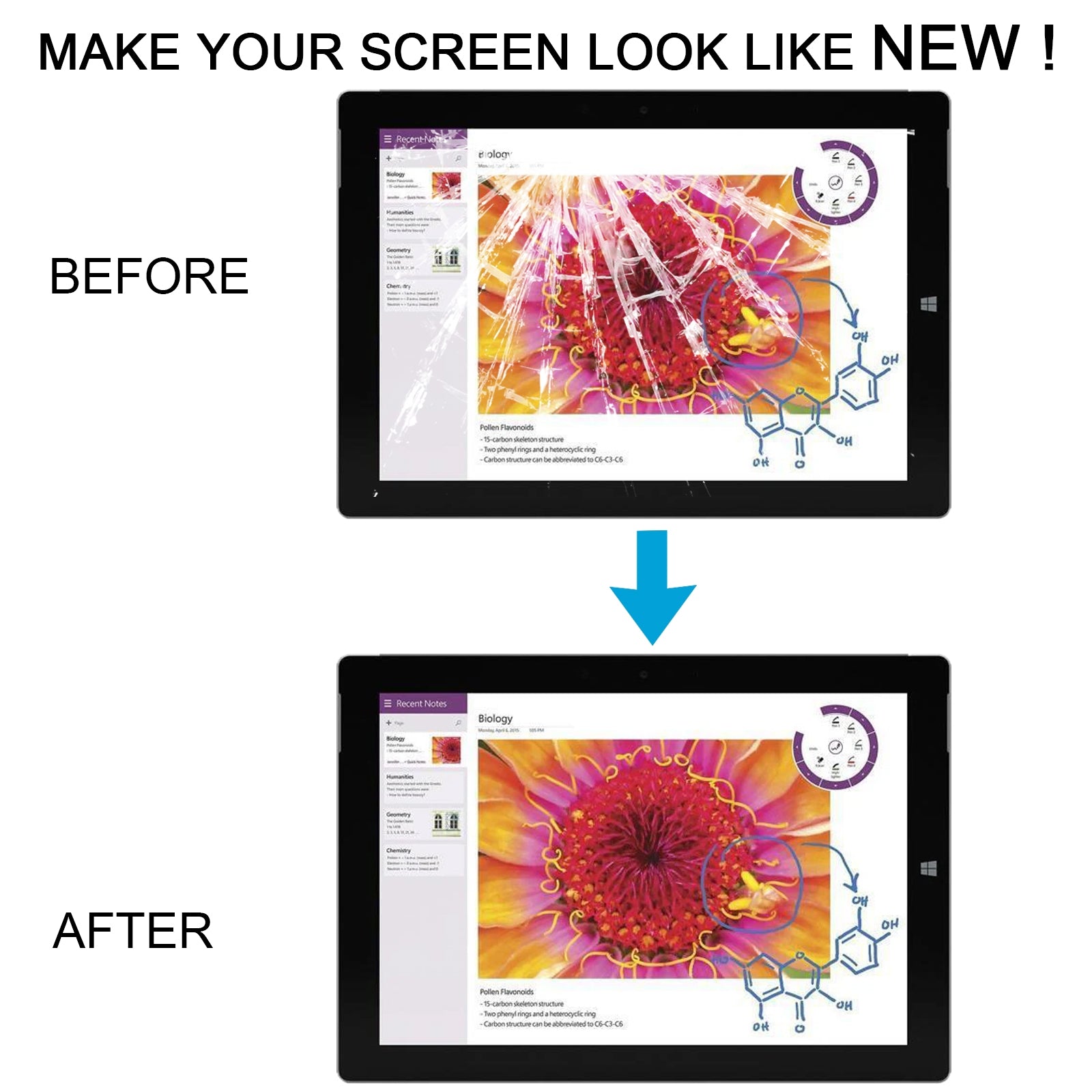 For MicroSurface Pro 3 1631 Touch Panel with OCA Optically Clear Adhesive