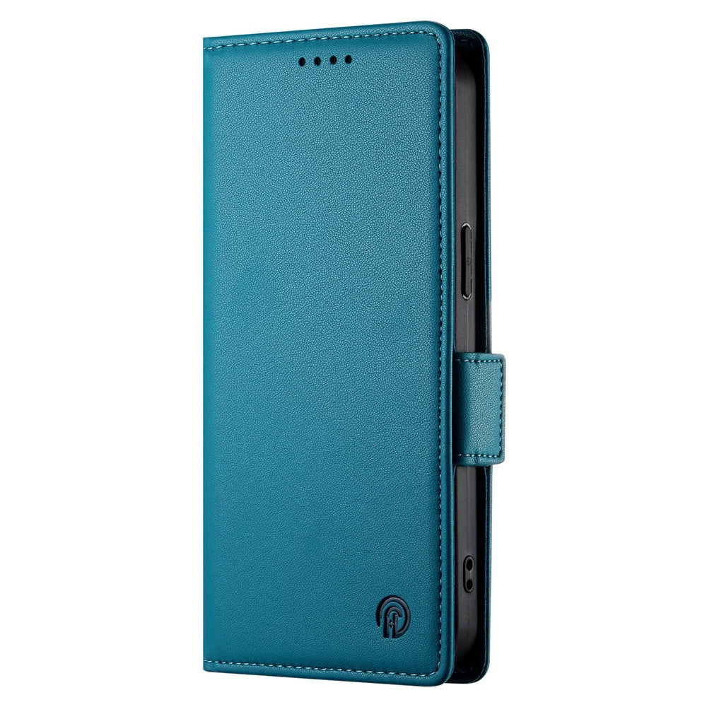 For Redmi 14C 4G Side Buckle Magnetic Frosted Leather Phone Case(Blue)