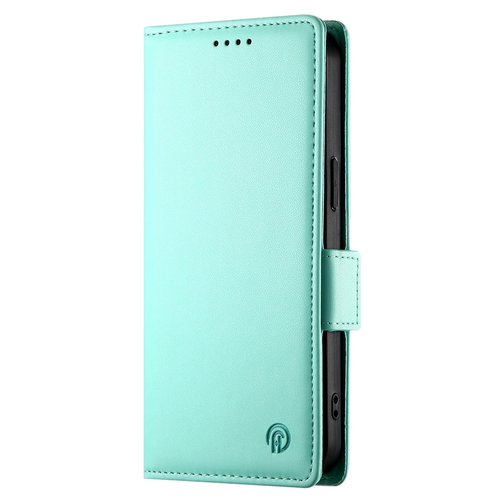 For Redmi 14C 4G Side Buckle Magnetic Frosted Leather Phone Case(Mint Green)