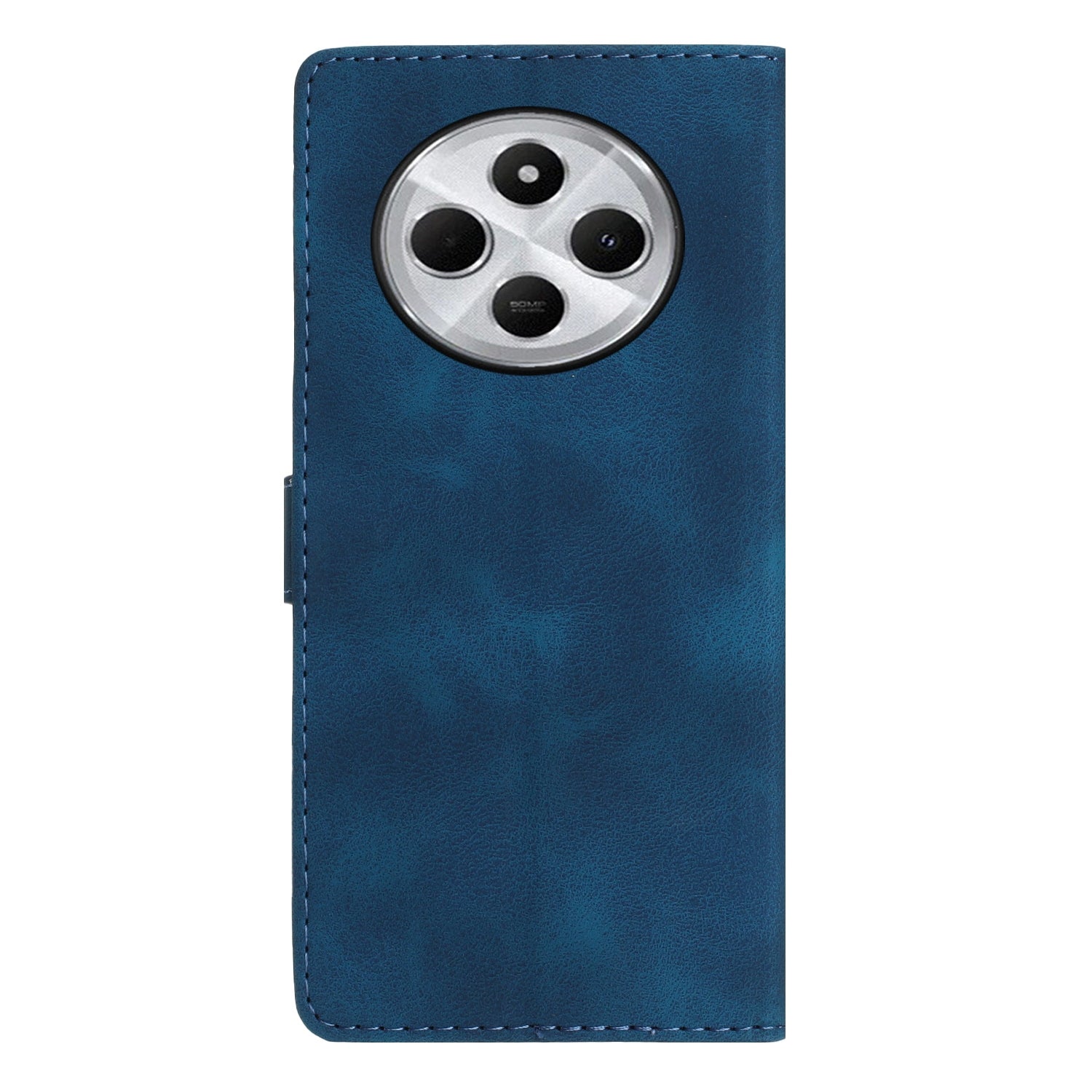 For Redmi 14C 4G Flower Butterfly Embossing Pattern Leather Phone Case(Blue)