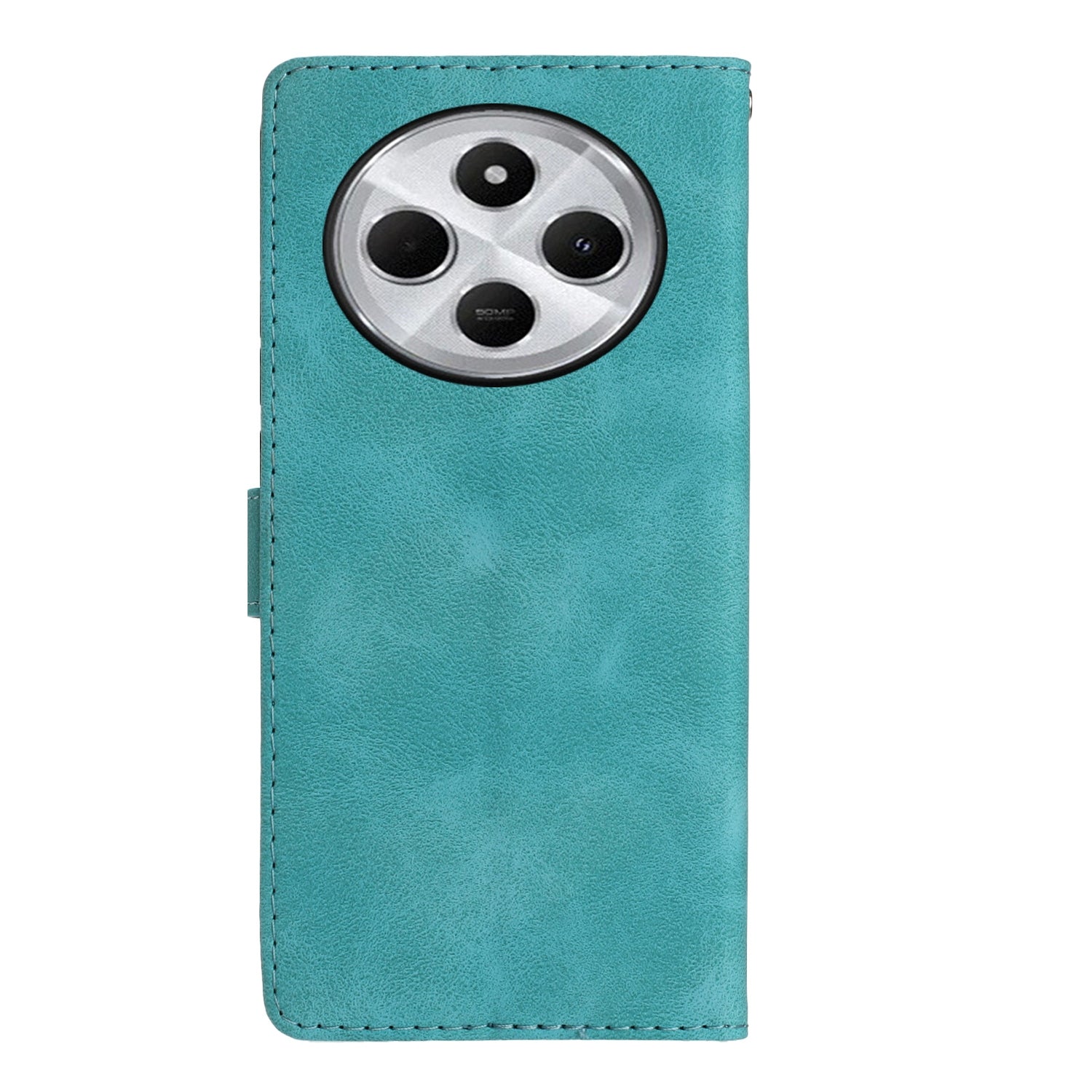 For Redmi 14C 4G Flower Butterfly Embossing Pattern Leather Phone Case(Sky Blue)