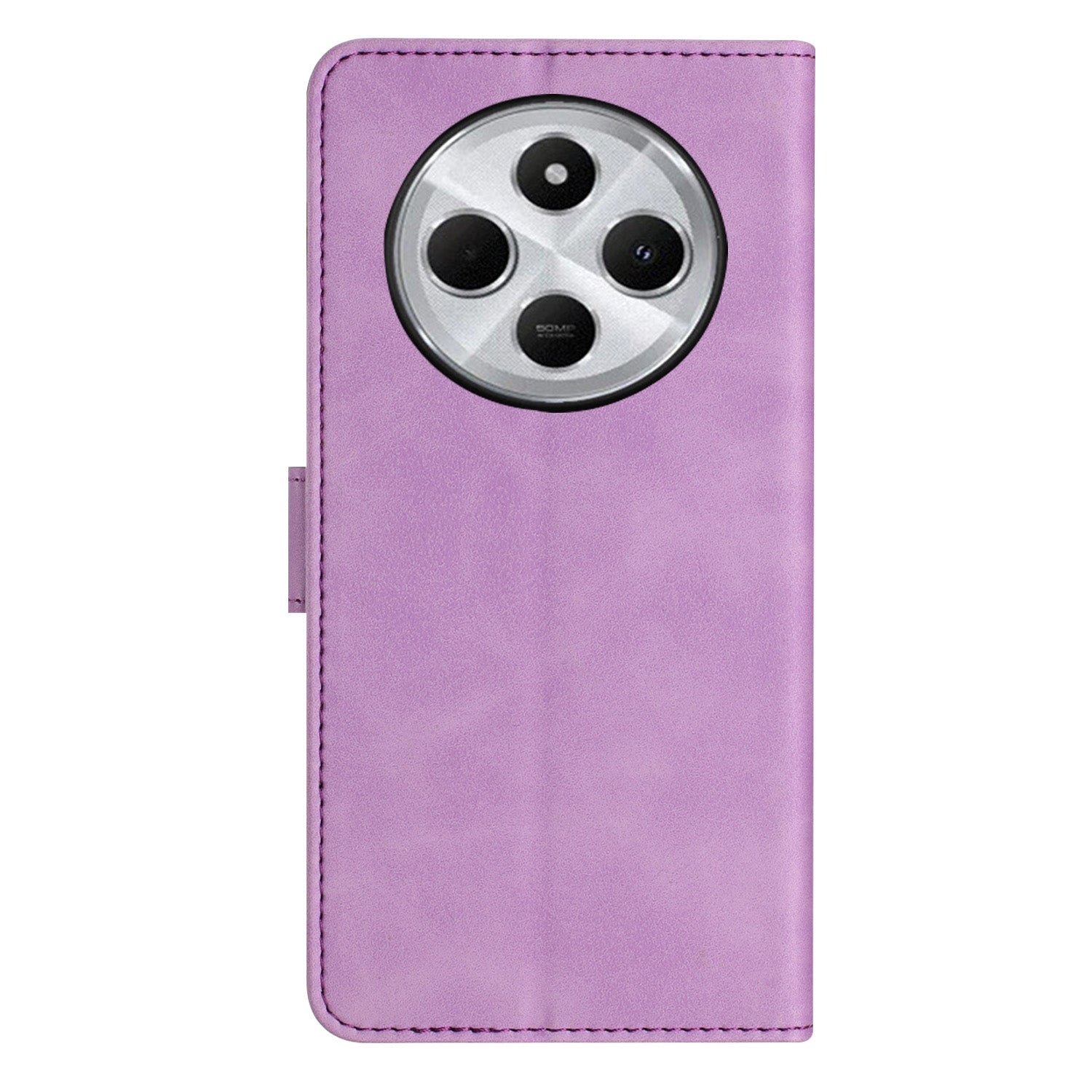 For Redmi 14C 4G Seven Butterflies Embossed Leather Phone Case(Purple)