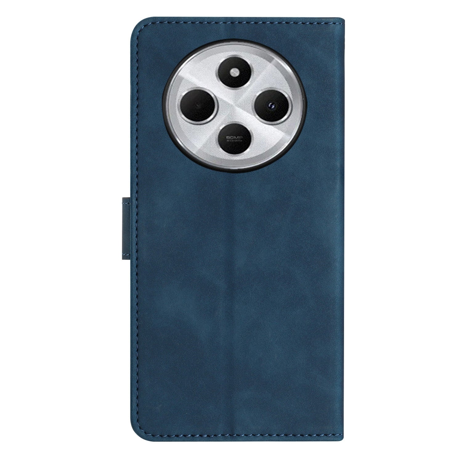 For Redmi 14C 4G Seven Butterflies Embossed Leather Phone Case(Blue)