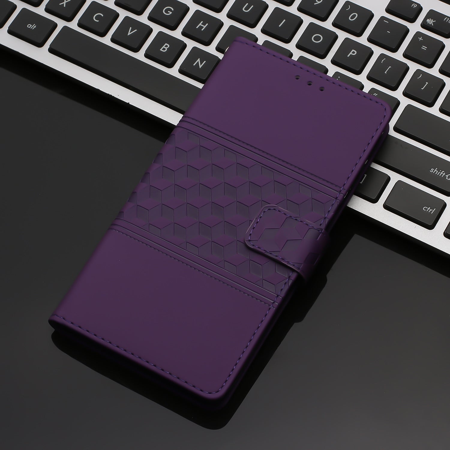 For Redmi 14C 4G Diamond Embossed Skin Feel Leather Phone Case(Purple)