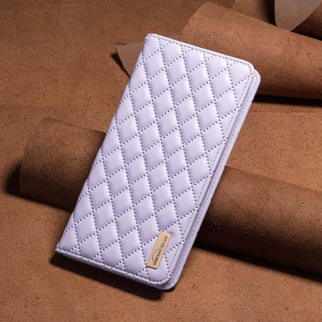 For Redmi 14C 4G Diamond Lattice Magnetic Leather Flip Phone Case(Purple)