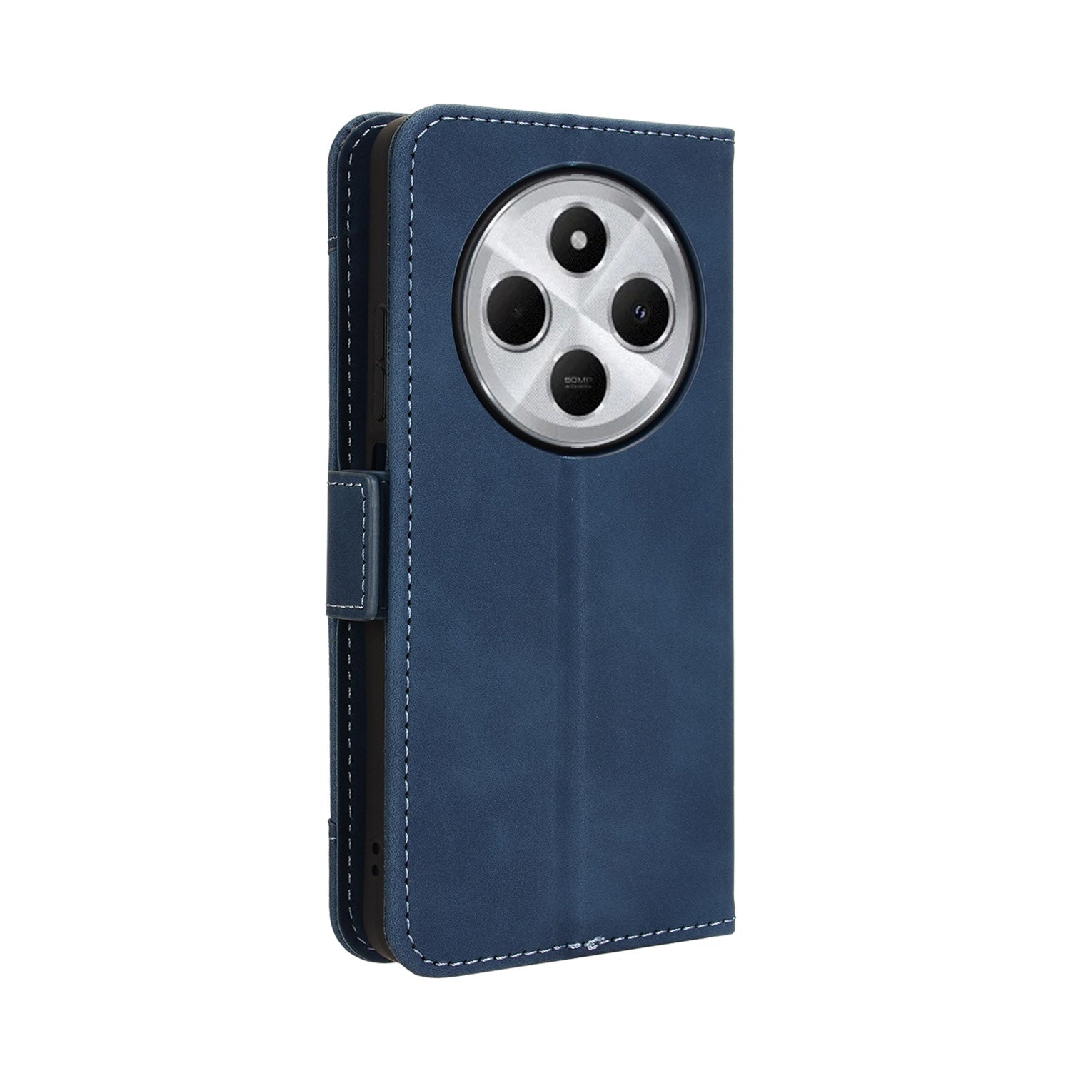 For Redmi 14C 4G Skin Feel Calf Texture Card Slots Leather Phone Case(Blue)