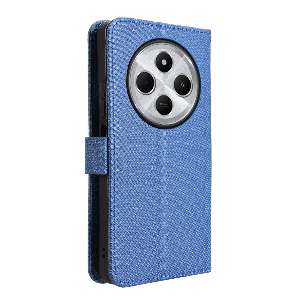 For Redmi 14C 4G Diamond Texture Leather Phone Case(Blue)