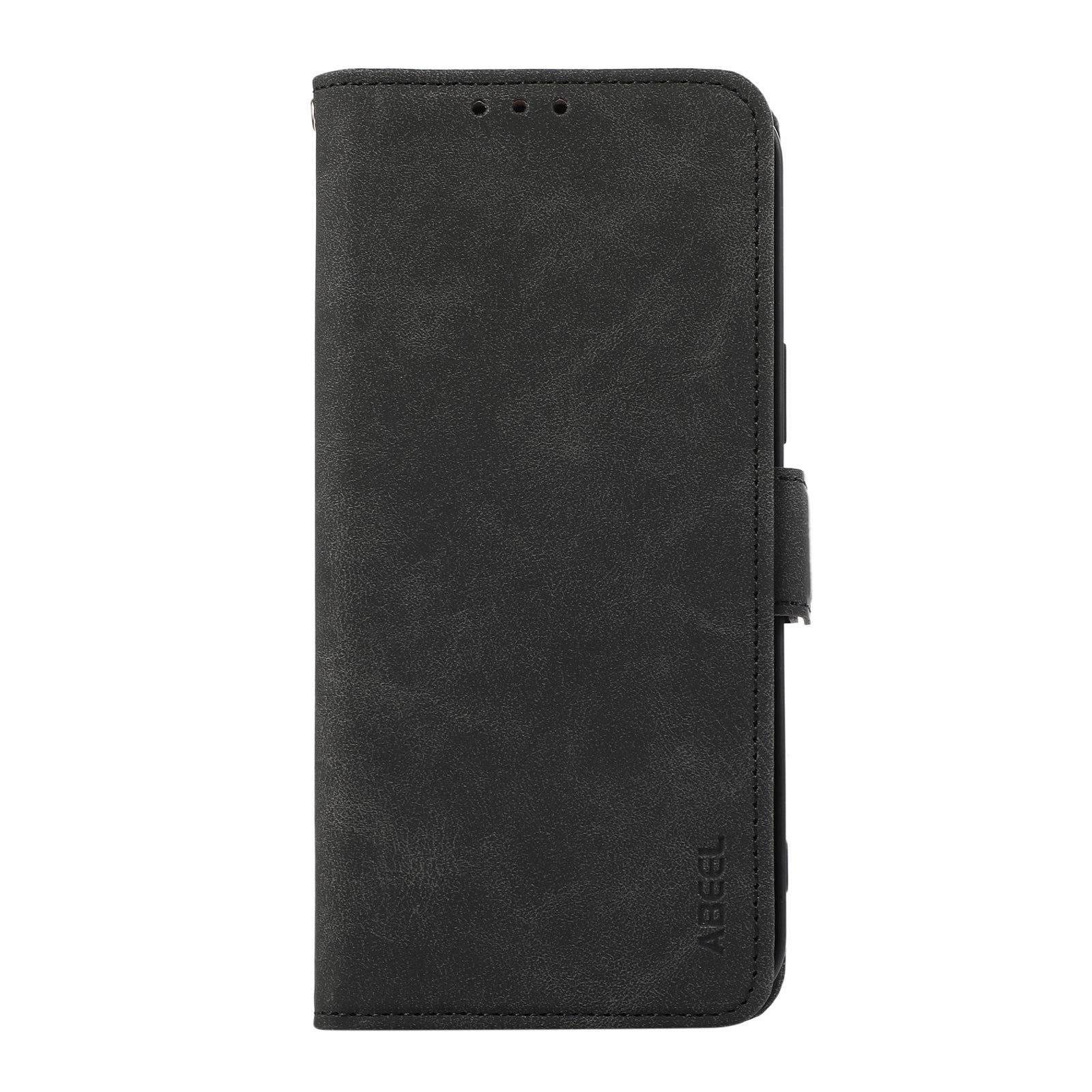 For Redmi 14C 4G ABEEL Frosted Magnetic RFID Leather Phone Case(Black)