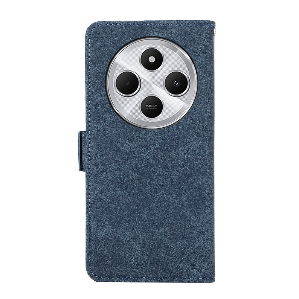 For Redmi 14C 4G ABEEL Frosted Magnetic RFID Leather Phone Case(Blue)