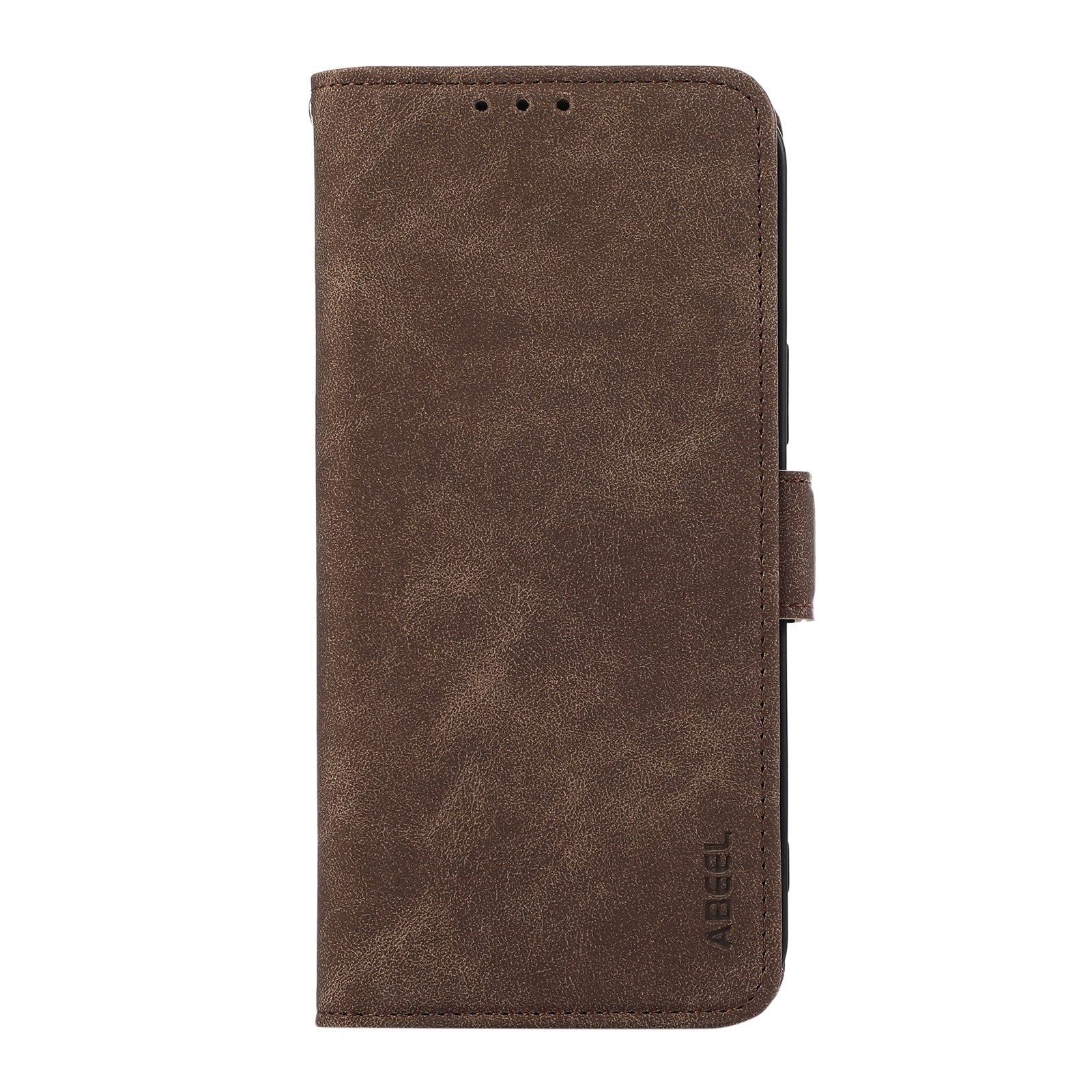 For Redmi 14C 4G ABEEL Frosted Magnetic RFID Leather Phone Case(Brown)