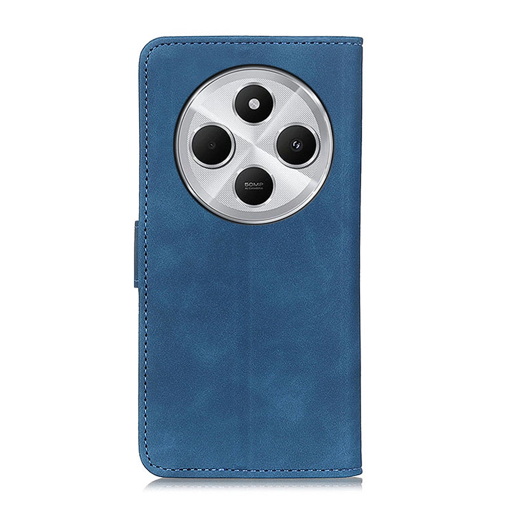 For Redmi 14C 4G KHAZNEH Retro Texture Flip Leather Phone Case(Blue)