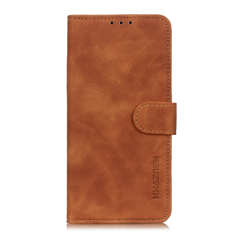 For Redmi 14C 4G KHAZNEH Retro Texture Flip Leather Phone Case(Brown)