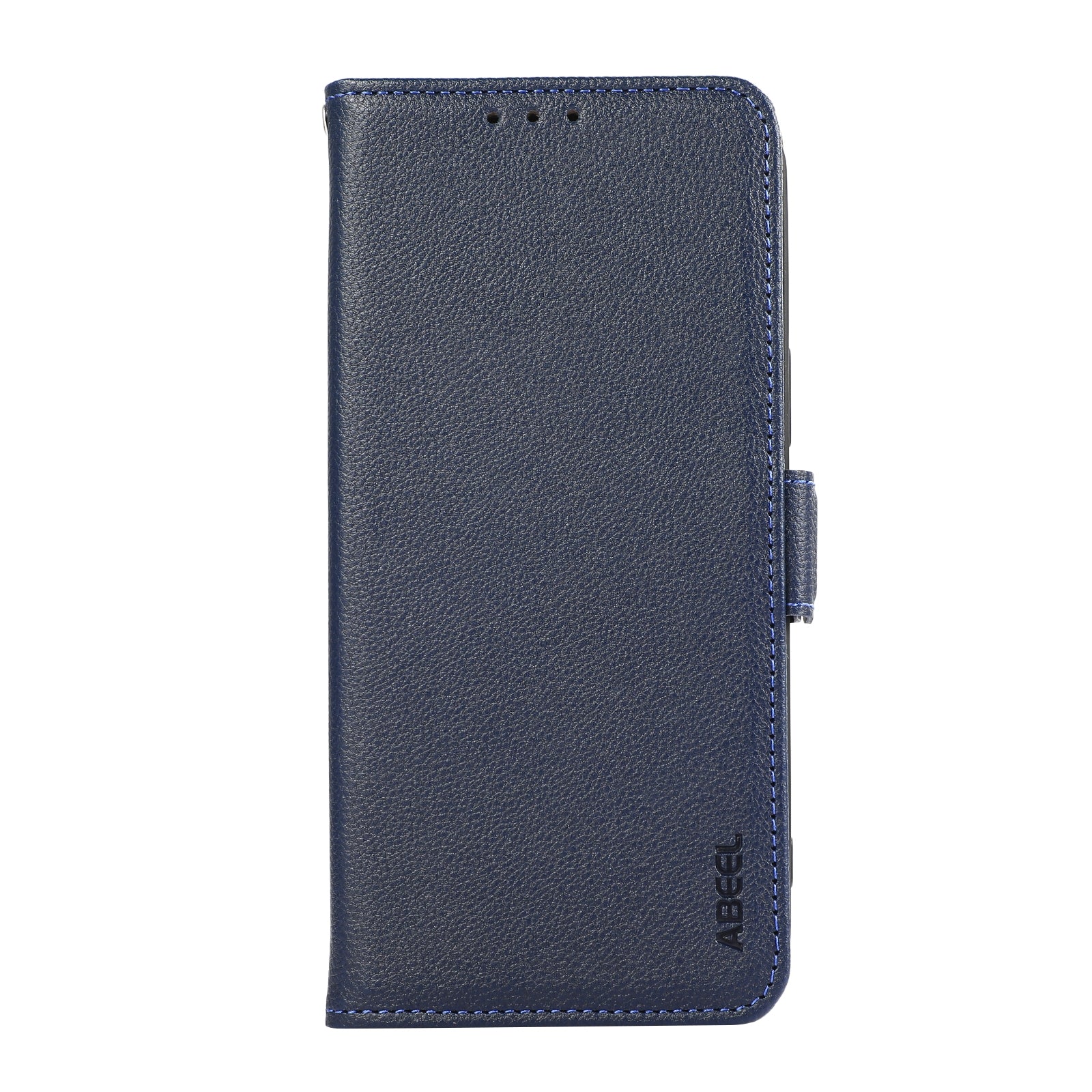 For Redmi 14C 4G ABEEL Side-Magnetic Litchi Pattern Leather RFID Phone Case(Blue)