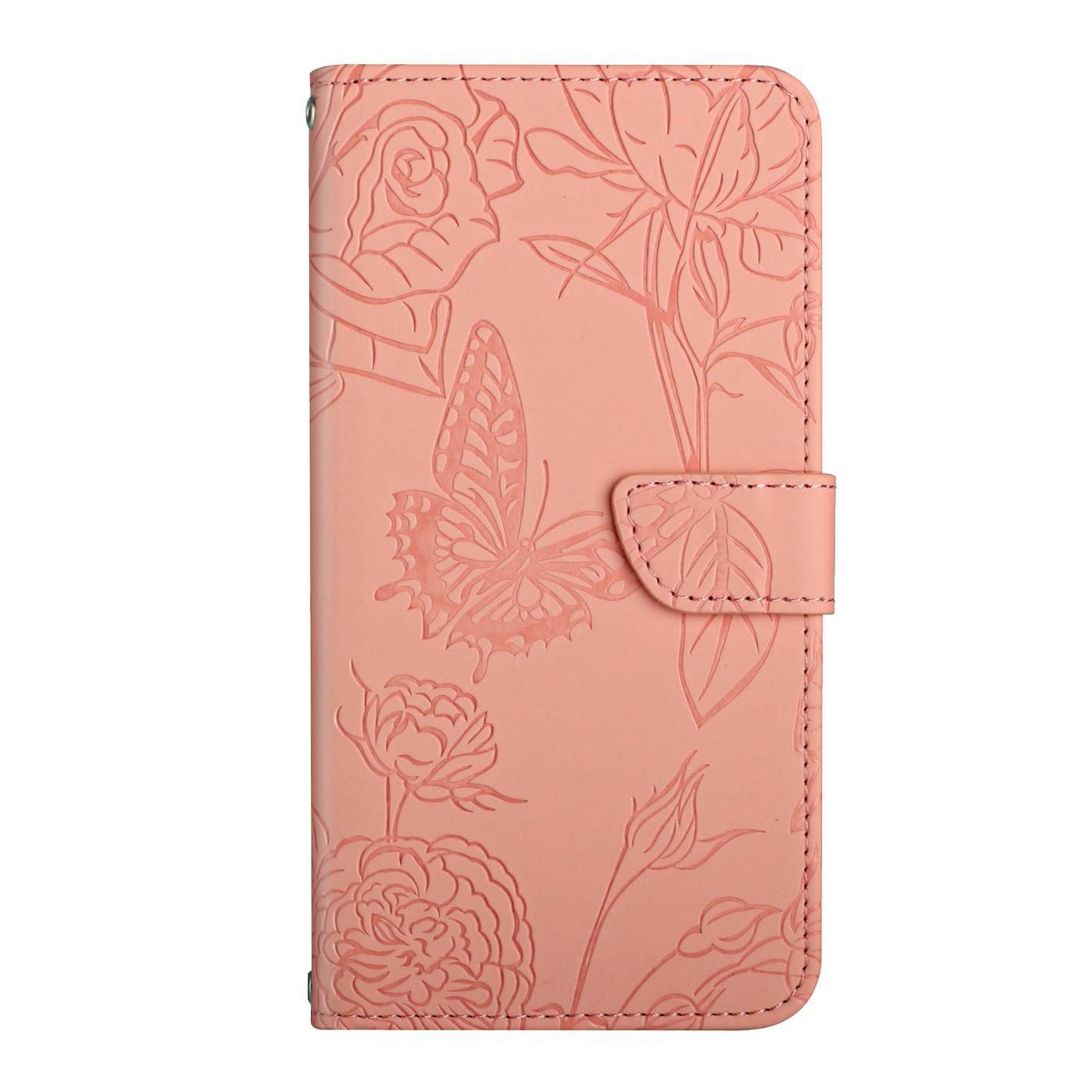 For Redmi 14C 4G Skin Feel Butterfly Embossed Flip Leather Phone Case(Pink)