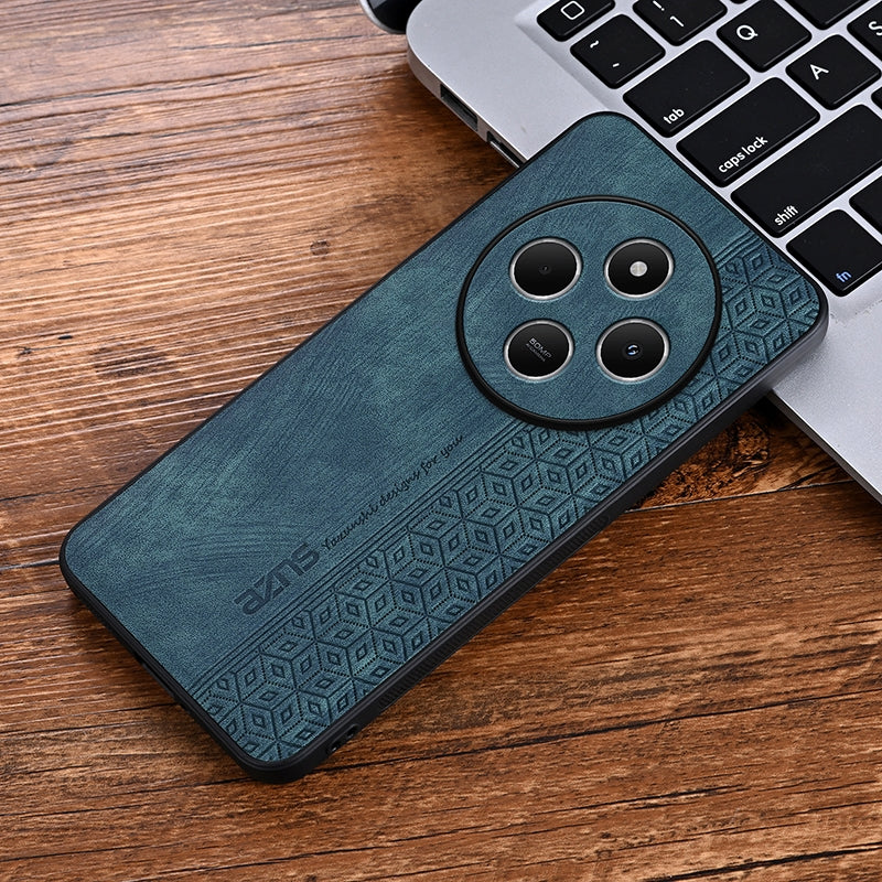 For Redmi 14C 4G / 14R AZNS 3D Embossed Skin Feel Phone Case(Dark Green)