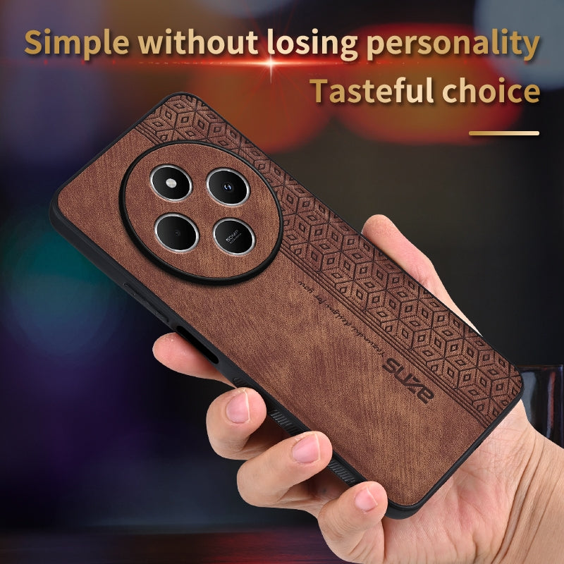 For Redmi 14C 4G / 14R AZNS 3D Embossed Skin Feel Phone Case(Purple)