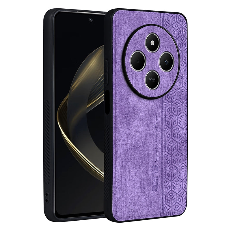 For Redmi 14C 4G / 14R AZNS 3D Embossed Skin Feel Phone Case(Purple)