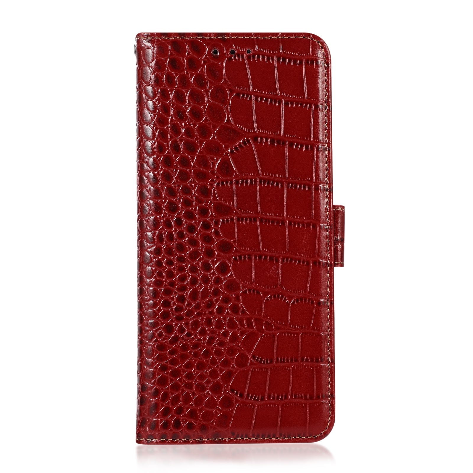 For Redmi 14C 4G Crocodile Top Layer Cowhide Leather Phone Case(Red)