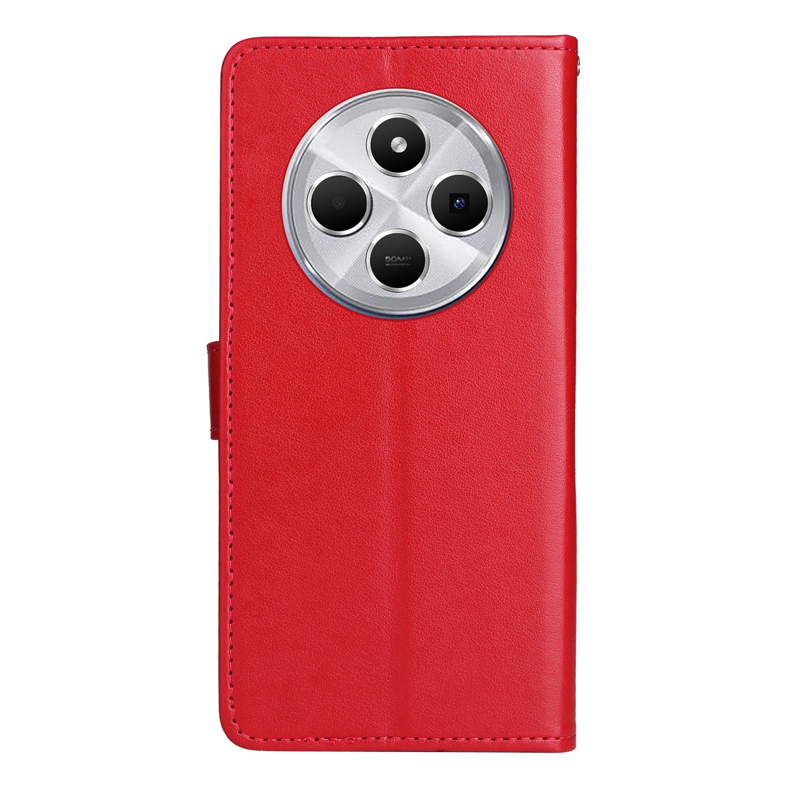 For Redmi 14C 4G Global Cat and Bee Embossed Flip Leather Phone Case(Red)