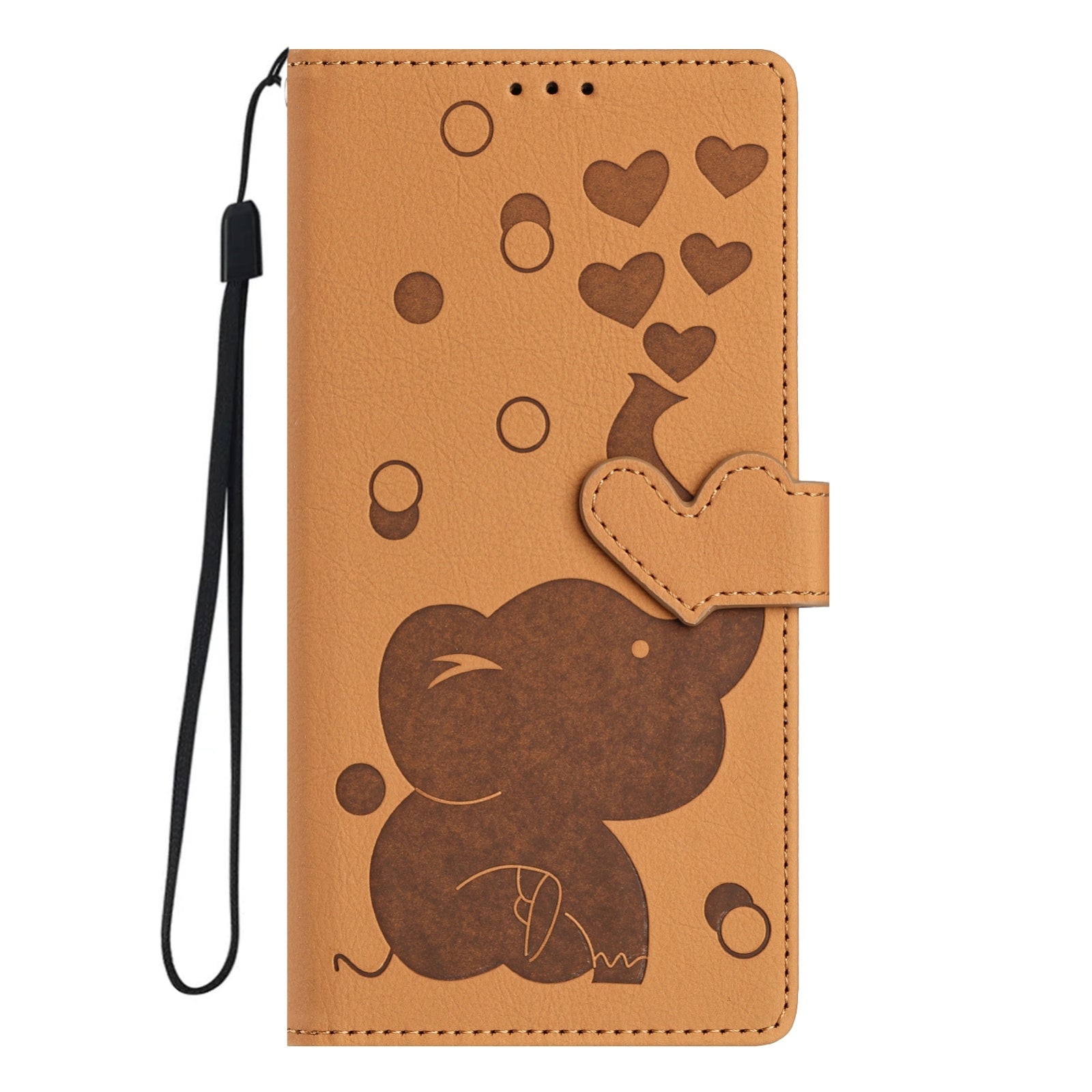 For Redmi 14C 4G Cartoon Elephant Embossed Leather Phone Case(Yellow)